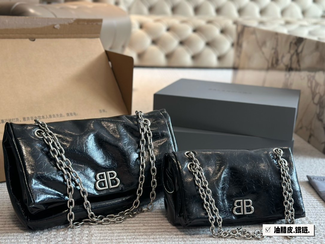 Balenciaga bag Oil wax leather with box