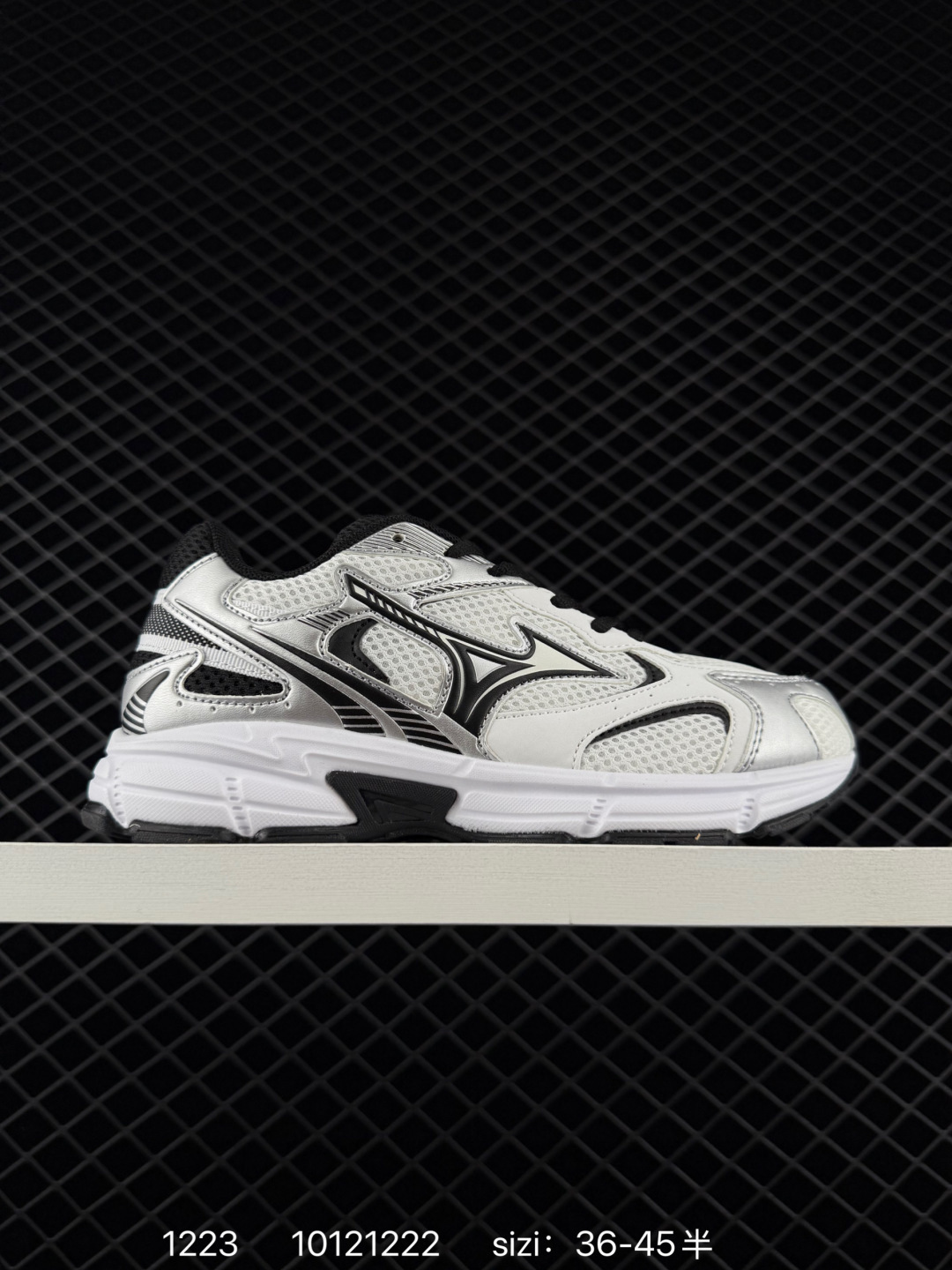 Mizuno Racer S 1906 Black Grey White Silver EU 36-45 Running Shoe Running Sneakers Unisex BS-73540