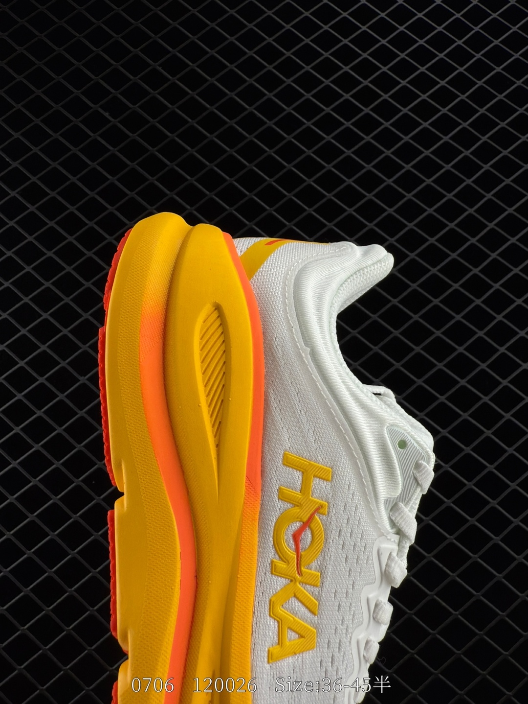 HOKA ONE ONE Bondi 9 White Yellow Orange Red EU 36-45 Running Shoe Running Sneakers - Unisex BS-86568