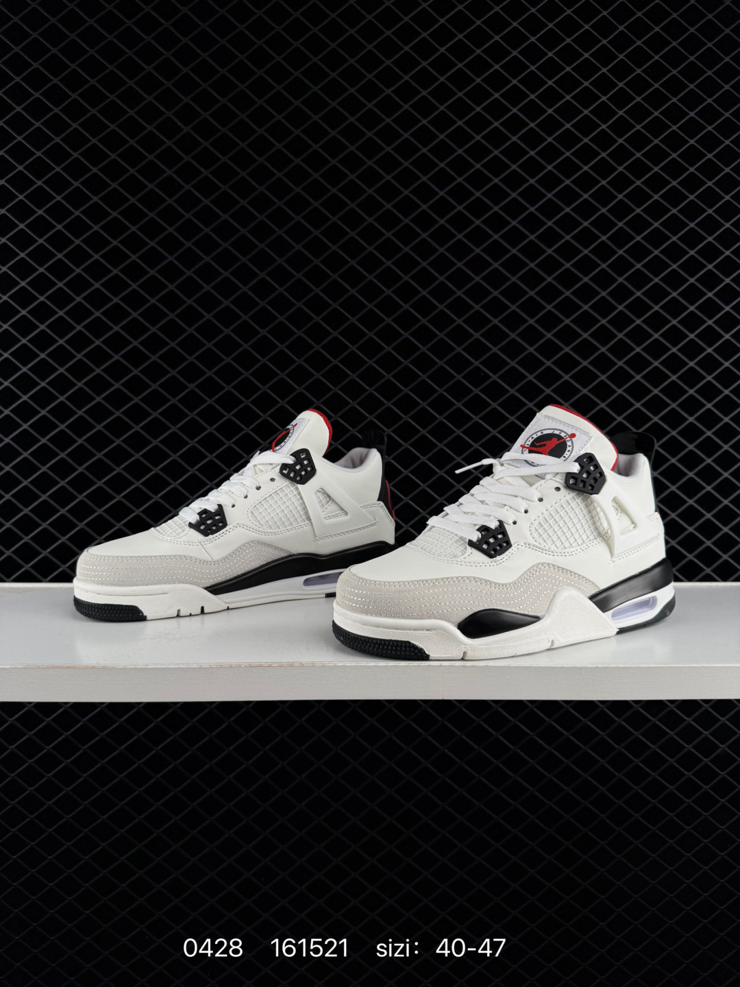 AIR JORDAN 4 Air Jordan “Flight Club”Sail/Black-University Red — Premium Replica