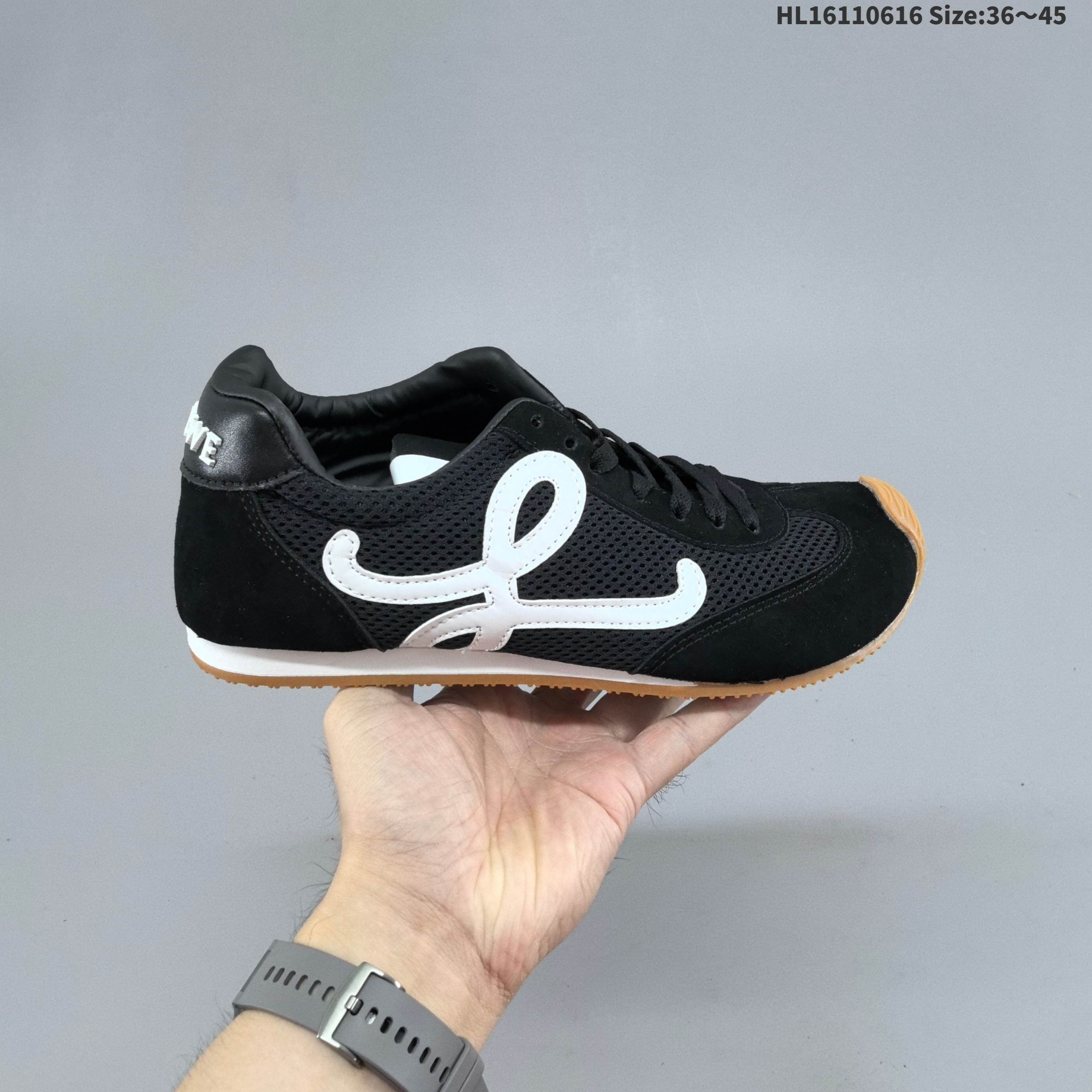Loewe Ballet Runner 2 0 Black White Gum Brown EU 36-45 Running Shoe Running Sneakers Unisex BS-69490
