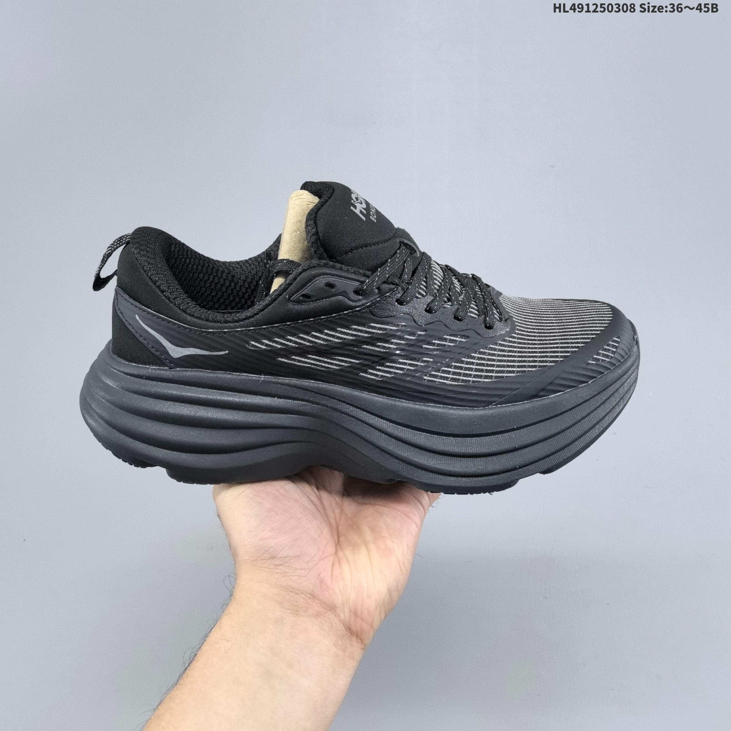 HOKA ONE ONE Bondi 8 TS CAGED TPU Black Grey EU 36-45 Running Shoe Running Sneakers - Unisex BS-69384