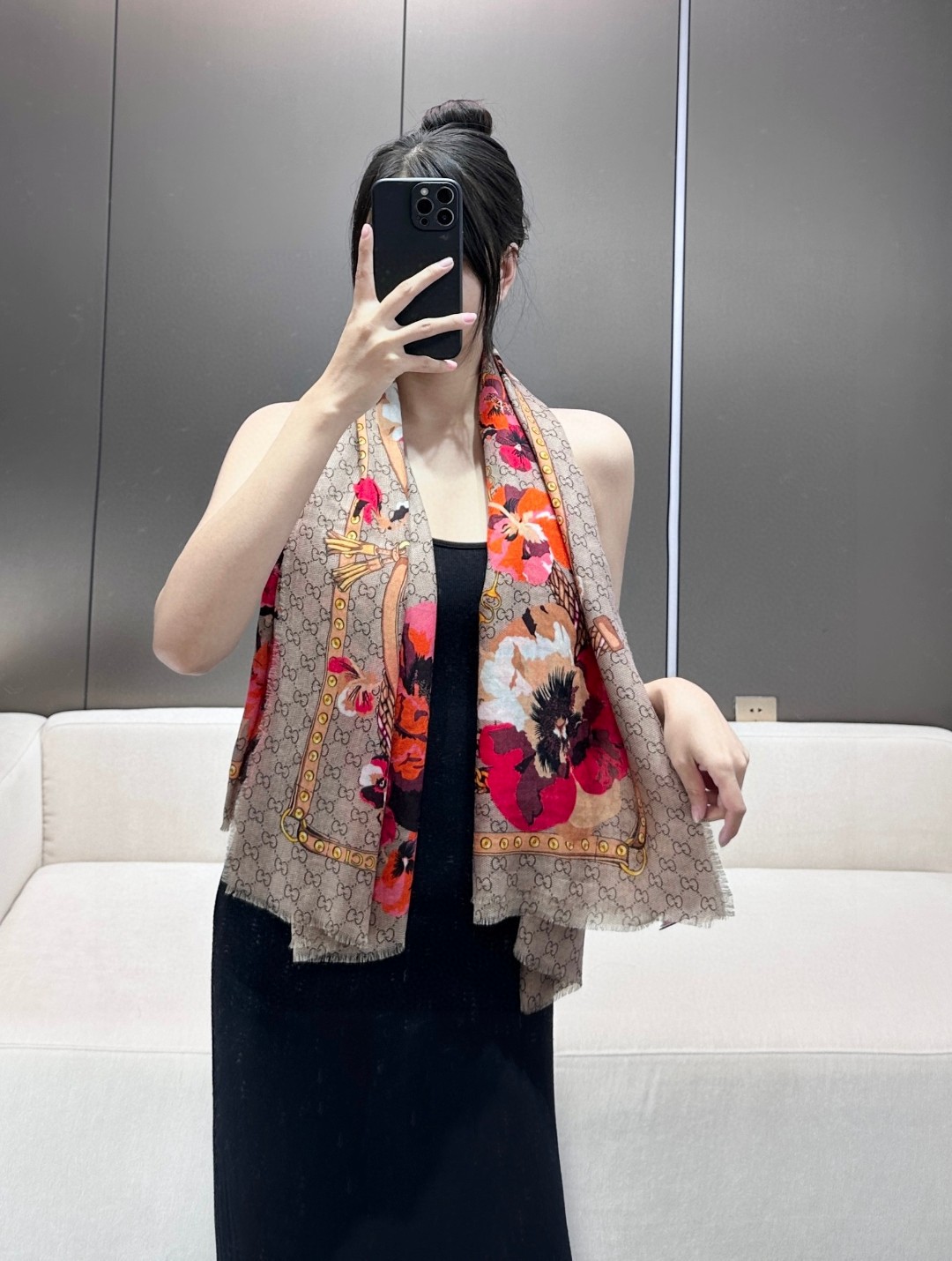 gucci scarf Gucci G Logo 140*140cm — 1:1 Replica For Sale
