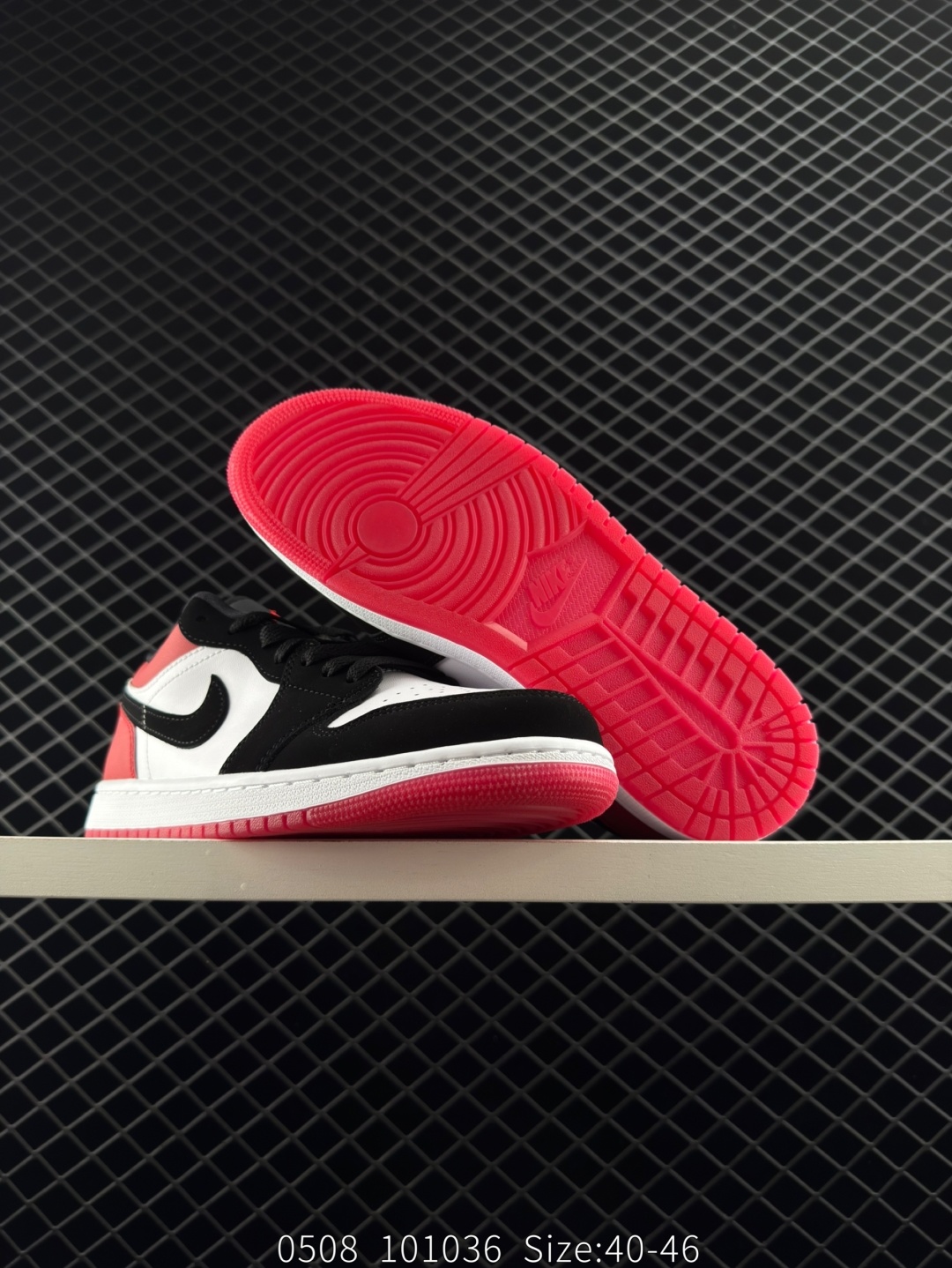 Air Jordan 1 Low "White Black Gym Red" AIR JORDAN 1 aj1 1 — AAA Quality Replica