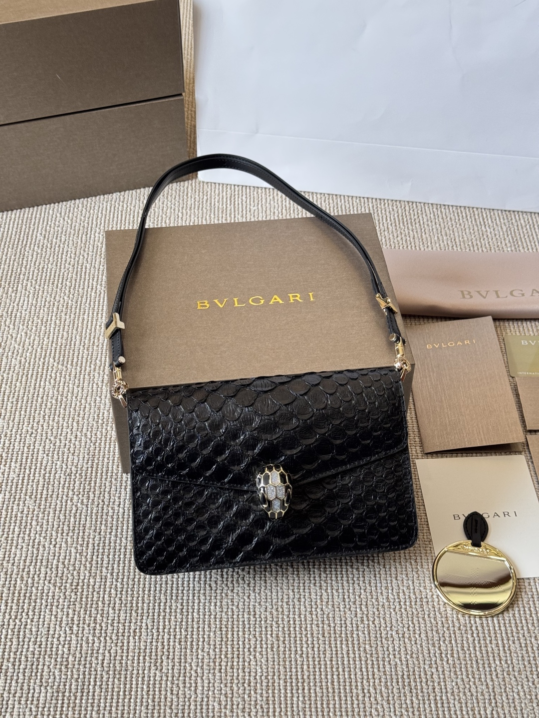 BVLGARI bag Top quality original pure cowhide — 1:1 Replica For Sale