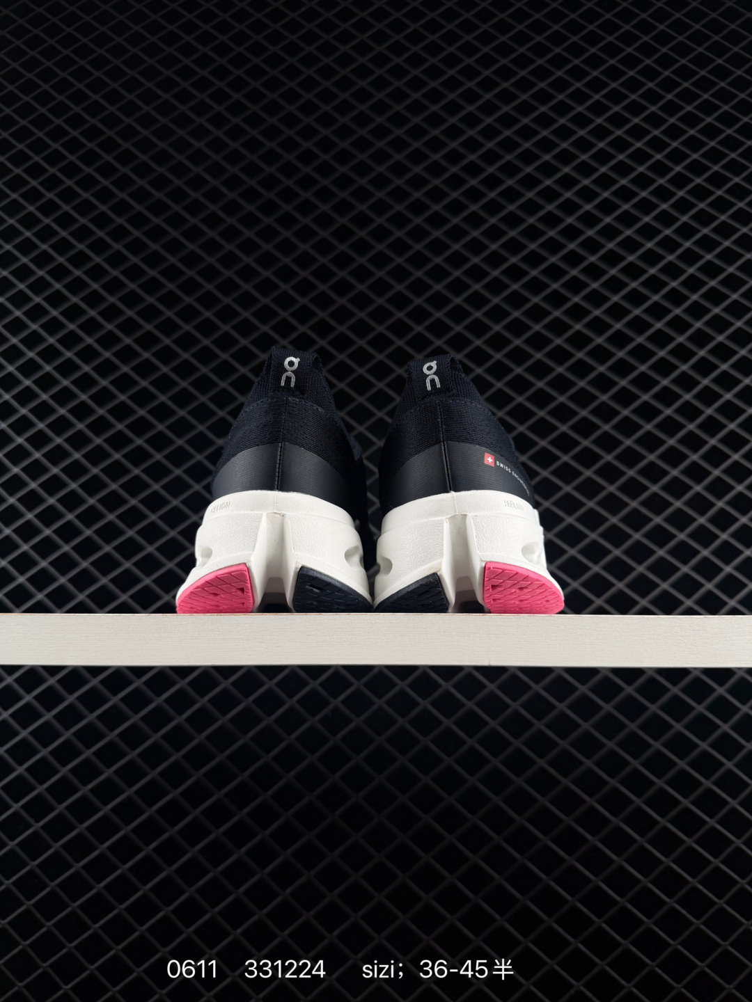 On Cloudsurfer Max Black White Pink EU 36-45 Running Shoe Running Sneakers - Unisex BS-85170