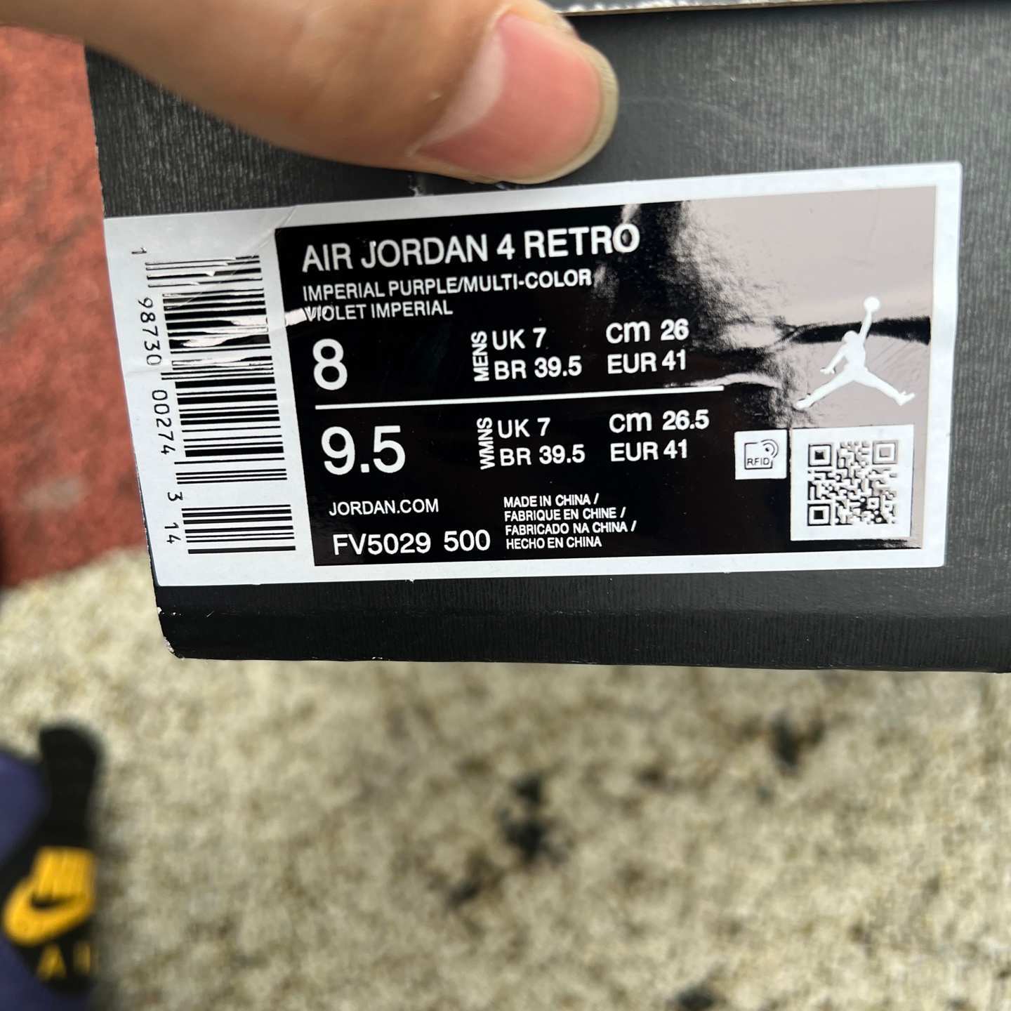 h AIR JORDAN 4 OG “Lakers” FV5029-500 — Premium Replica