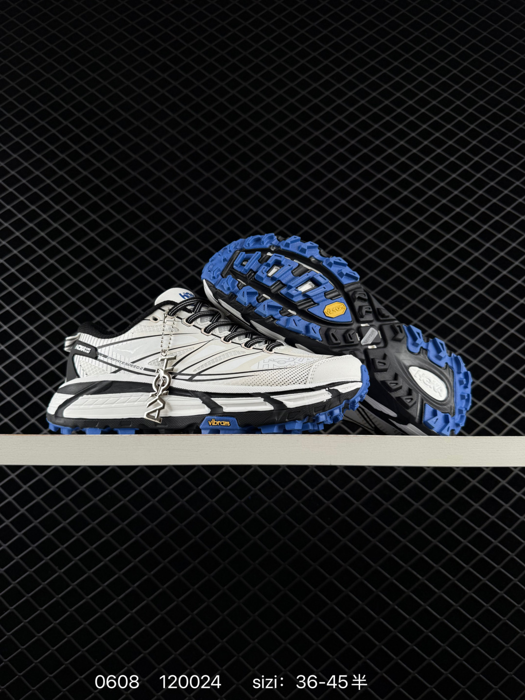 HOKA ONE ONE Mafate Speed 2 Low White Black Blue Yellow EU 36-45 Trail Shoe Trail Running Sneakers - Unisex BS-86210