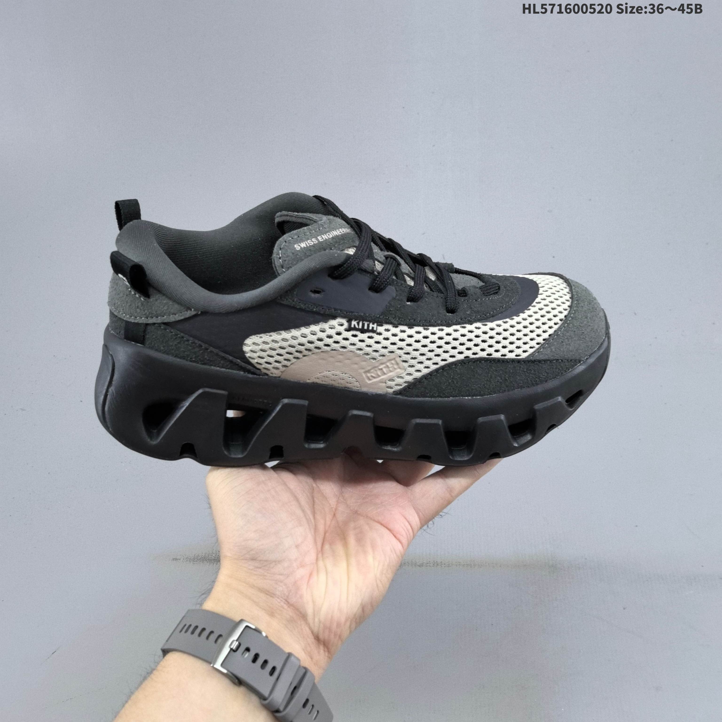 On Cloudswift K-Tech 2 Kith Black Grey Beige EU 36-45 Running Shoe Running Sneakers - Unisex BS-69538