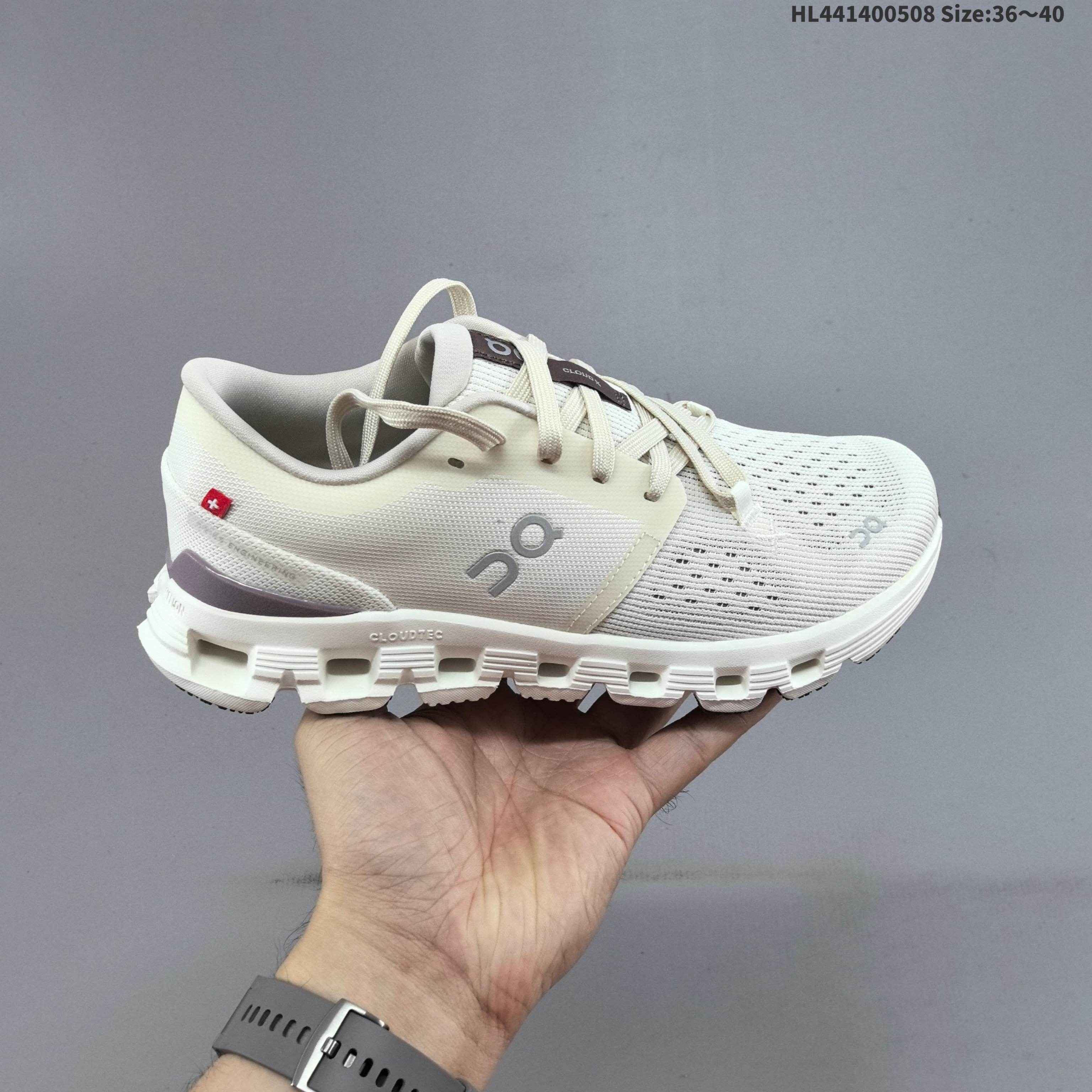 On Running Cloud X 4 Cream White Grey EU 36-40 Running Shoe Running Sneakers Unisex BS-69576