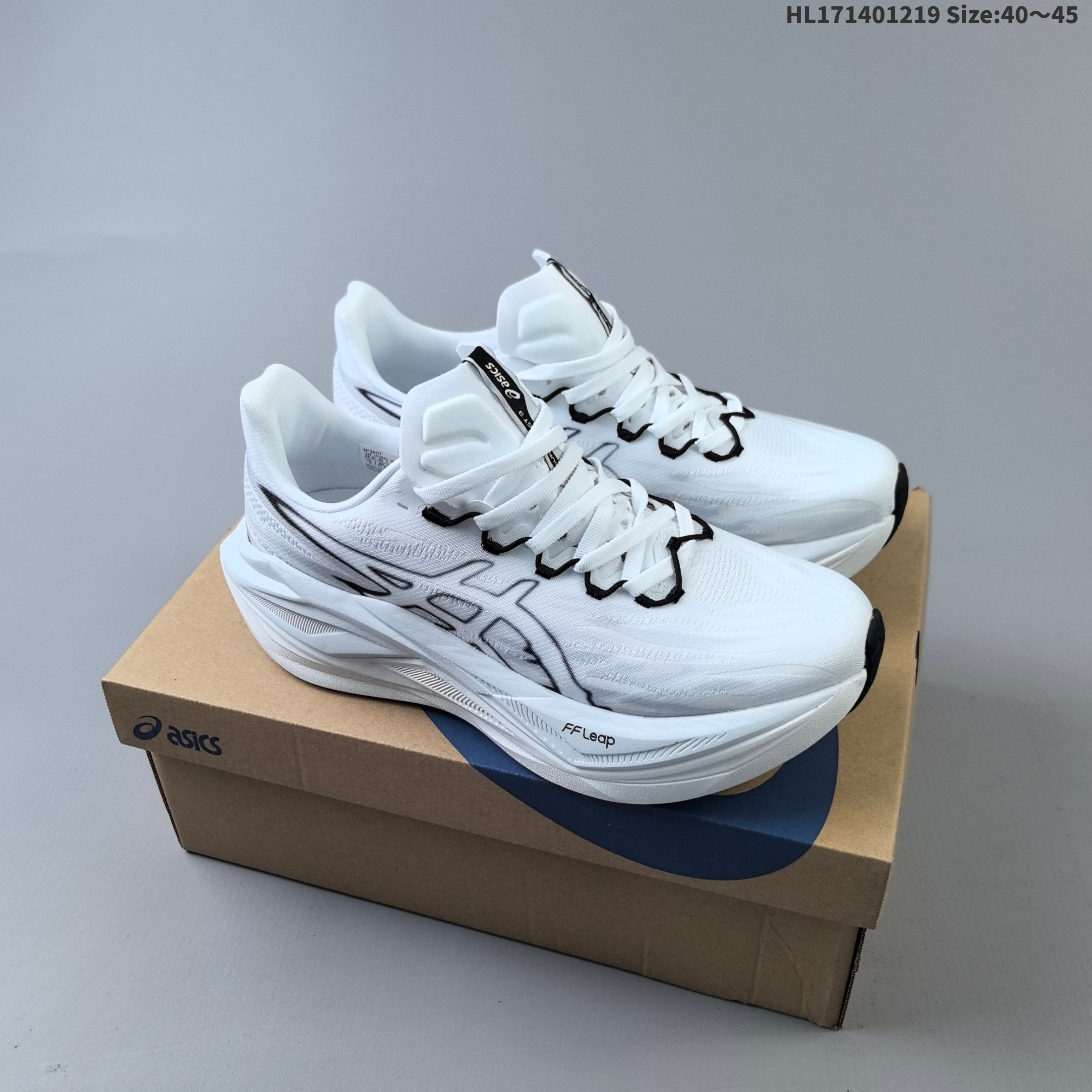 ASICS MEGABLAST FF Leap White Black EU 40-45 Running Shoe Running Sneakers - Men s BS-69138