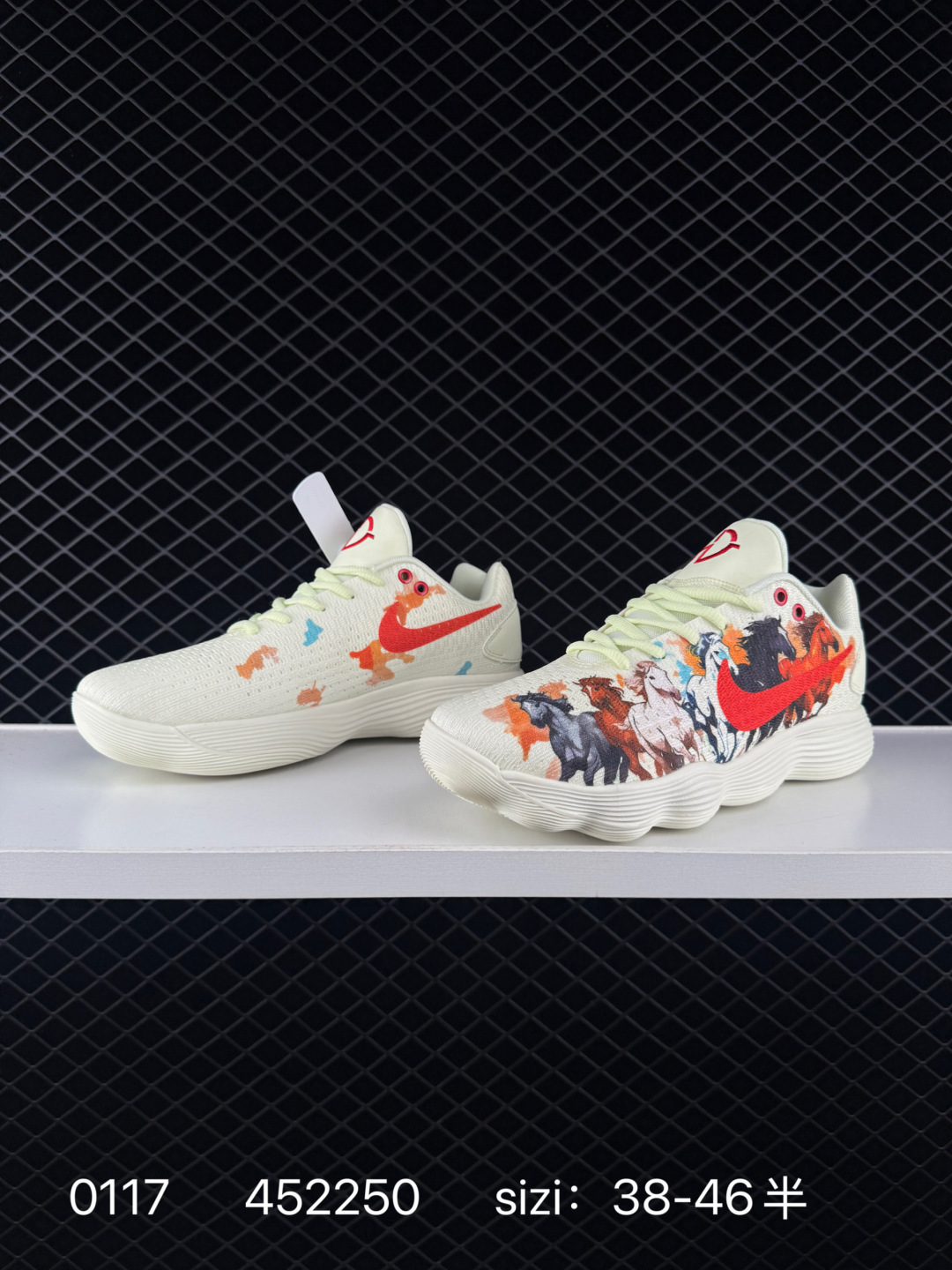 Other Nike Swoosh Cream White With Red Swoosh And BS-73111