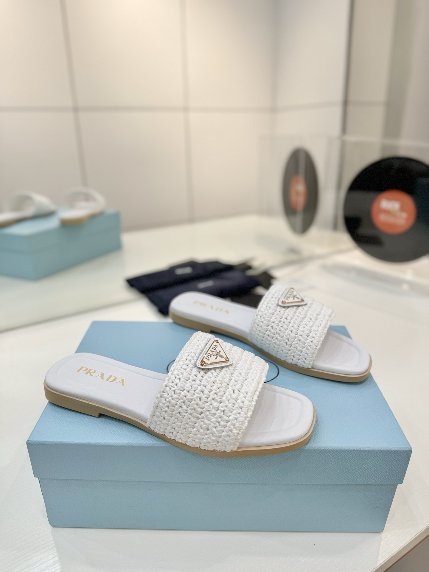 Prada women's shoes Factory price "Prada woven slippers" — Premium Replica