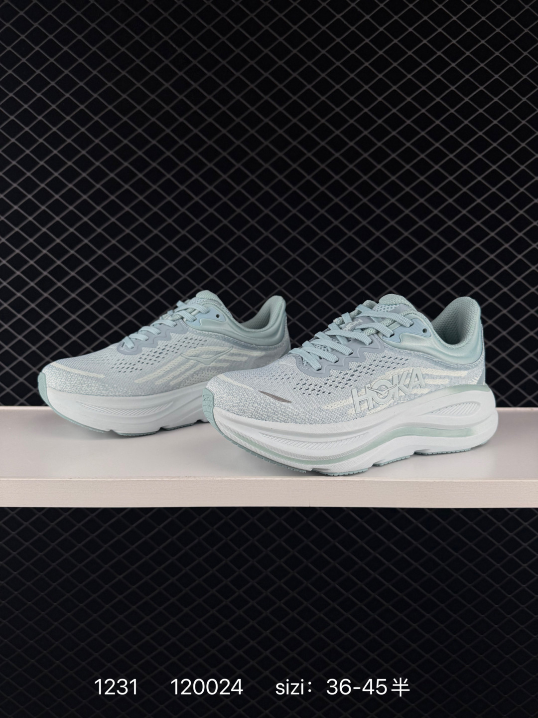 HOKA ONE ONE Bondi 9 Light Blue White EU 36-45 Running Shoe Running Sneakers - Unisex BS-86337