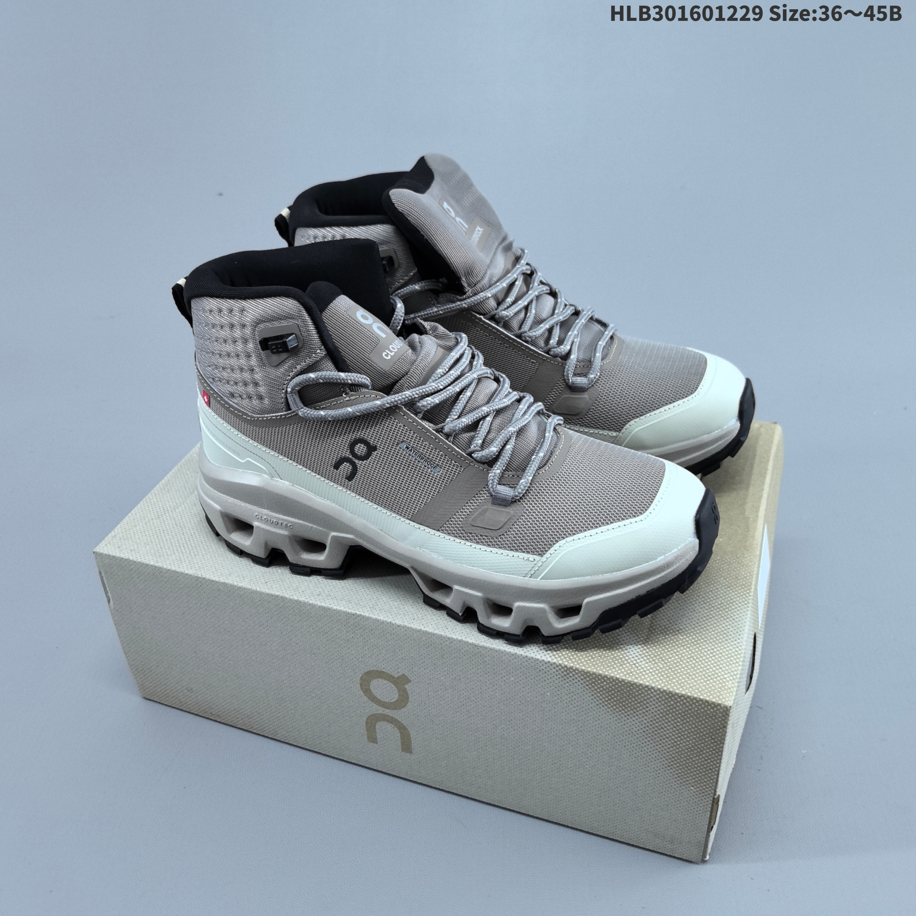 On Running Cloudrock Mid WP Olive Black EU 36-45 Trail Shoe Trail Running Sneakers - Unisex BS-69726