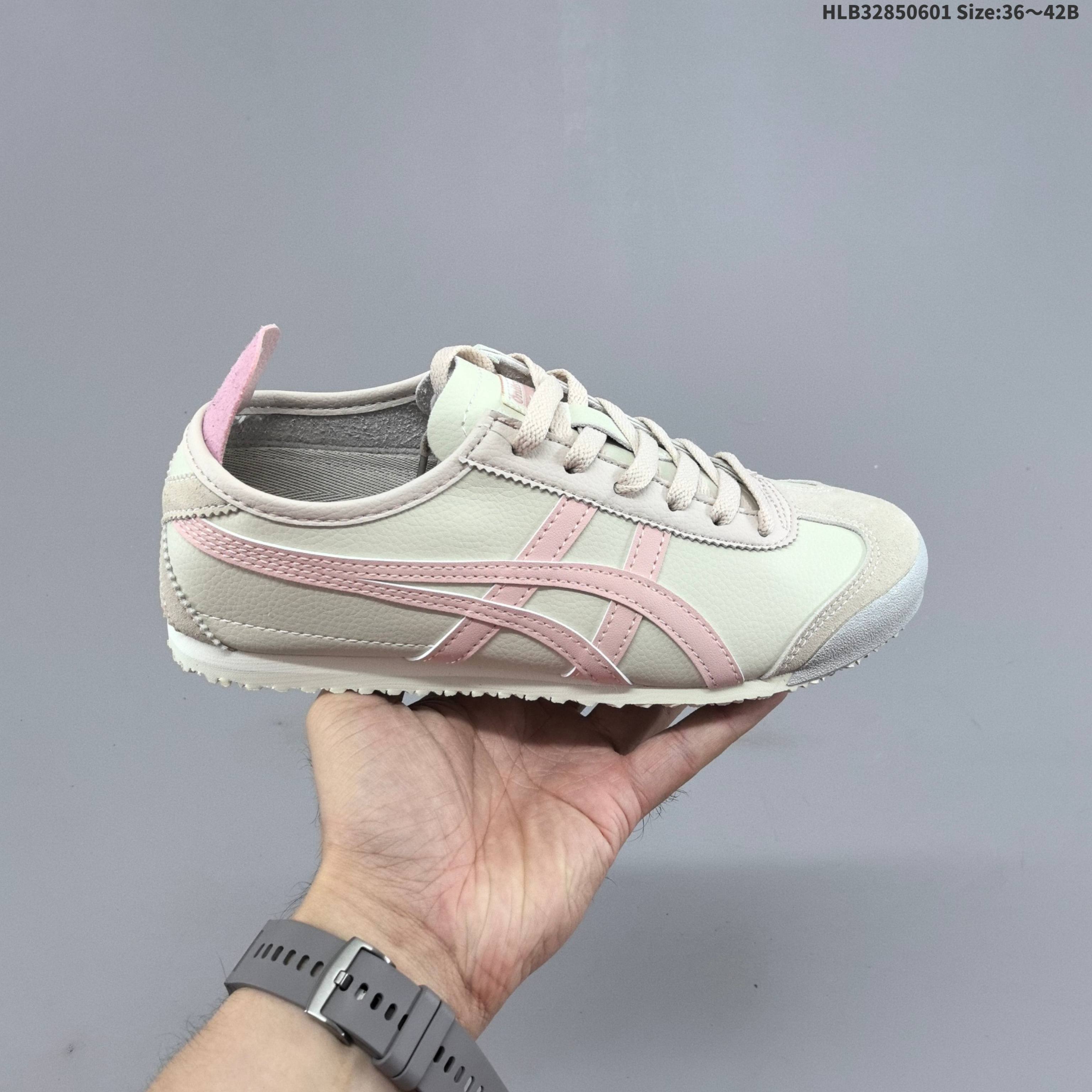Onitsuka Tiger Mexico 66 Cream Light Pink Beige EU 36-42 Sneaker Casual Sneakers - Unisex BS-68776