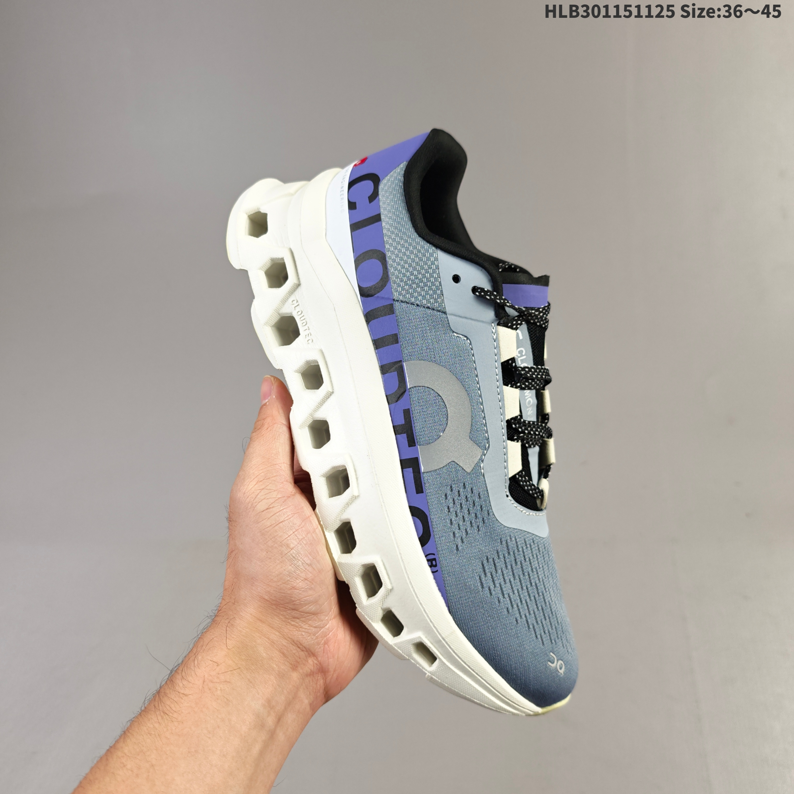 On Cloudmonster Grey Purple White Orange Black EU 36-45 Running Shoe Running Sneakers - Unisex BS-69767