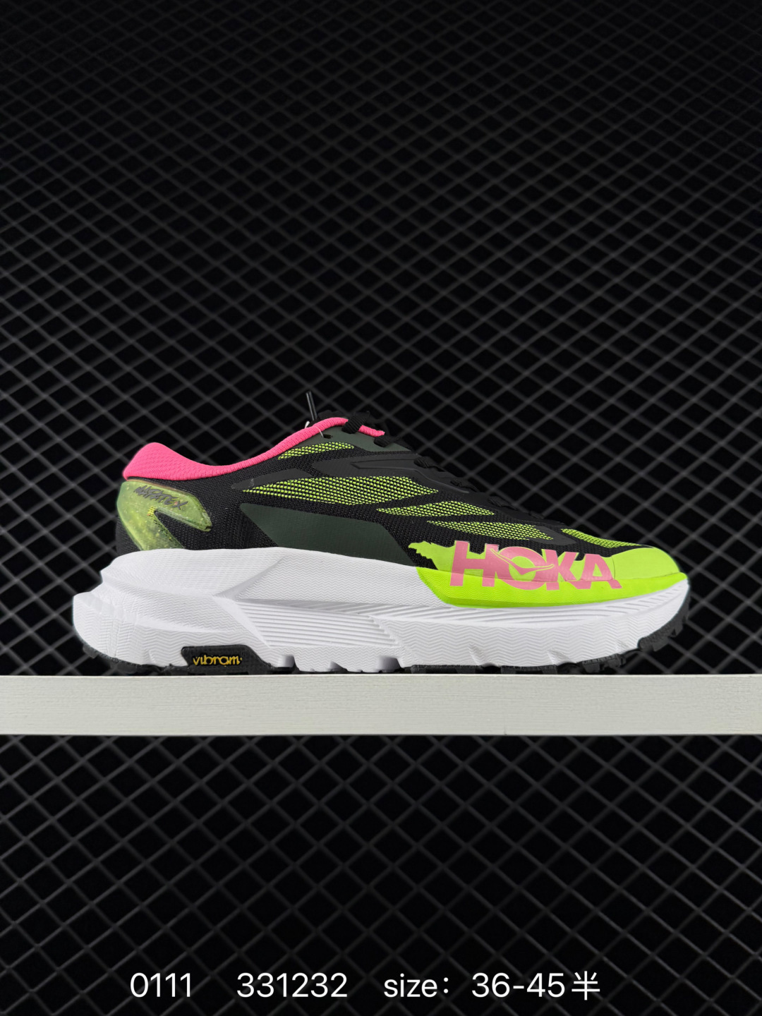 HOKA ONE ONE Mafate X Black Neon Green Pink White EU 36-45 Trail Shoe Trail Running Sneakers - Unisex BS-86325