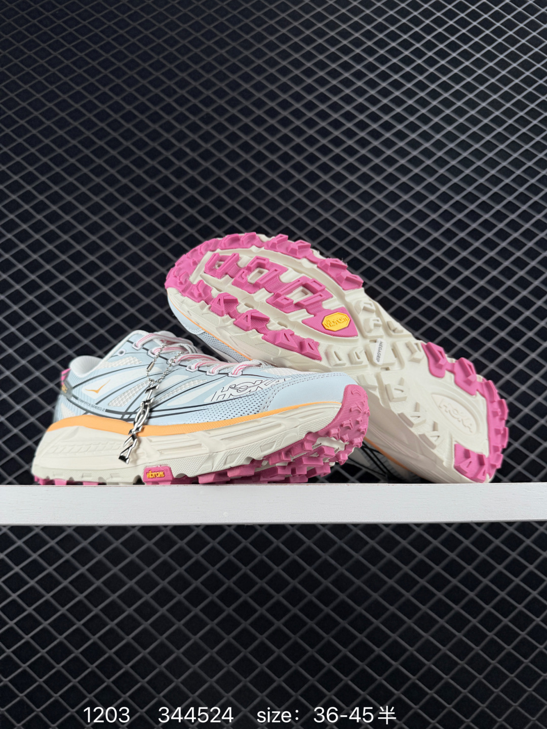 HOKA ONE ONE Mafate Speed 2 Light Blue White Pink Orange EU 36-45 Trail Shoe Trail Running Sneakers - Unisex BS-86367