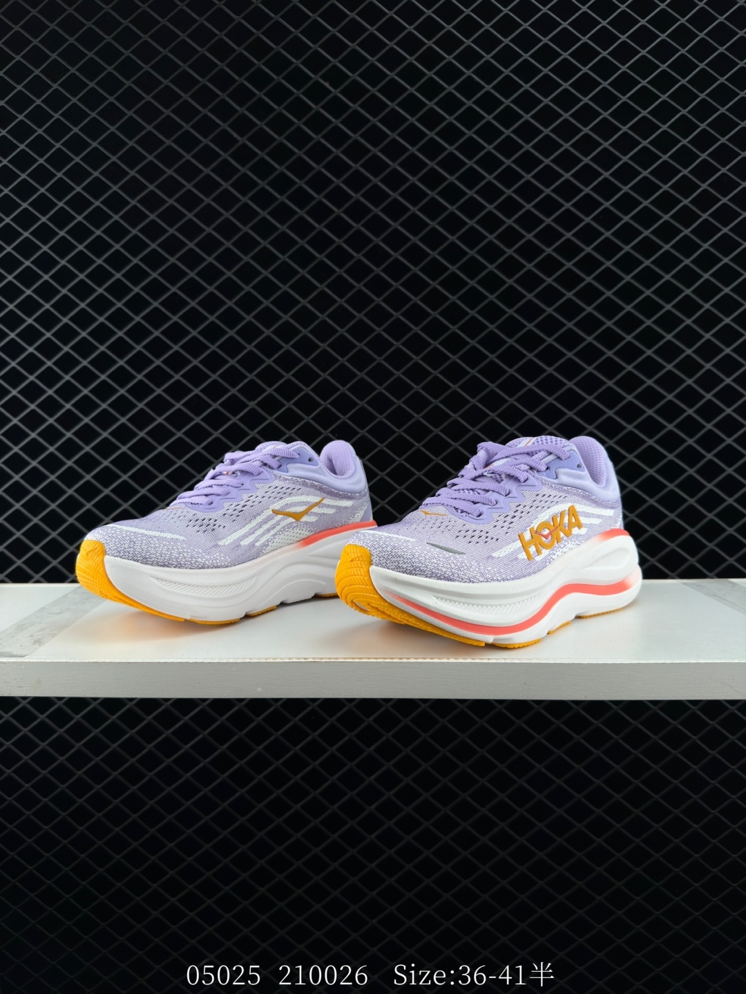 HOKA ONE ONE Bondi 9 Light Purple White Orange Coral EU 36-41 5 Running Shoe Running Sneakers - Unisex BS-86639