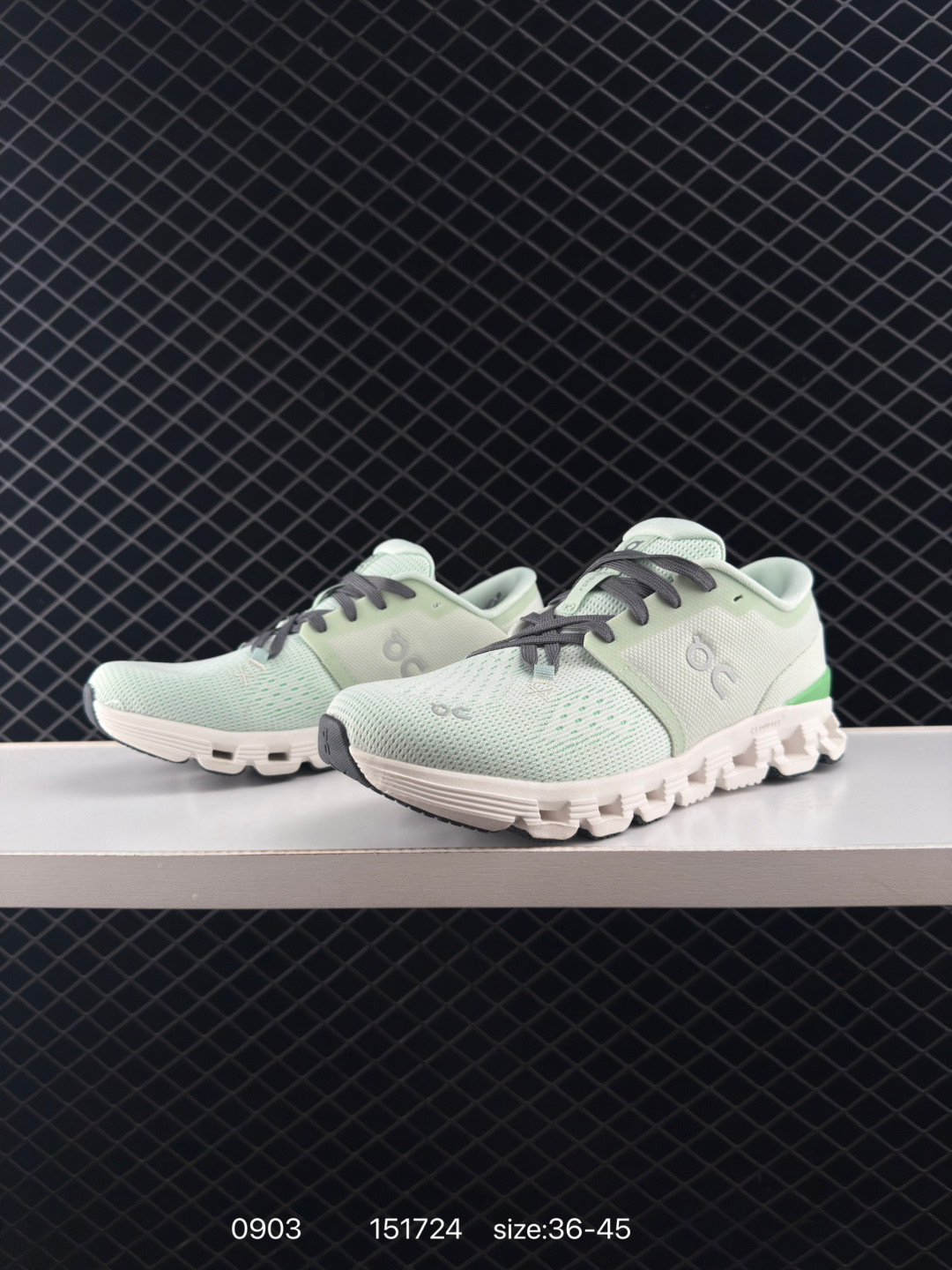 On Cloud X4 Mint Green White Dark Gray EU 36-45 Running Shoe Running Sneakers - Unisex BS-85504