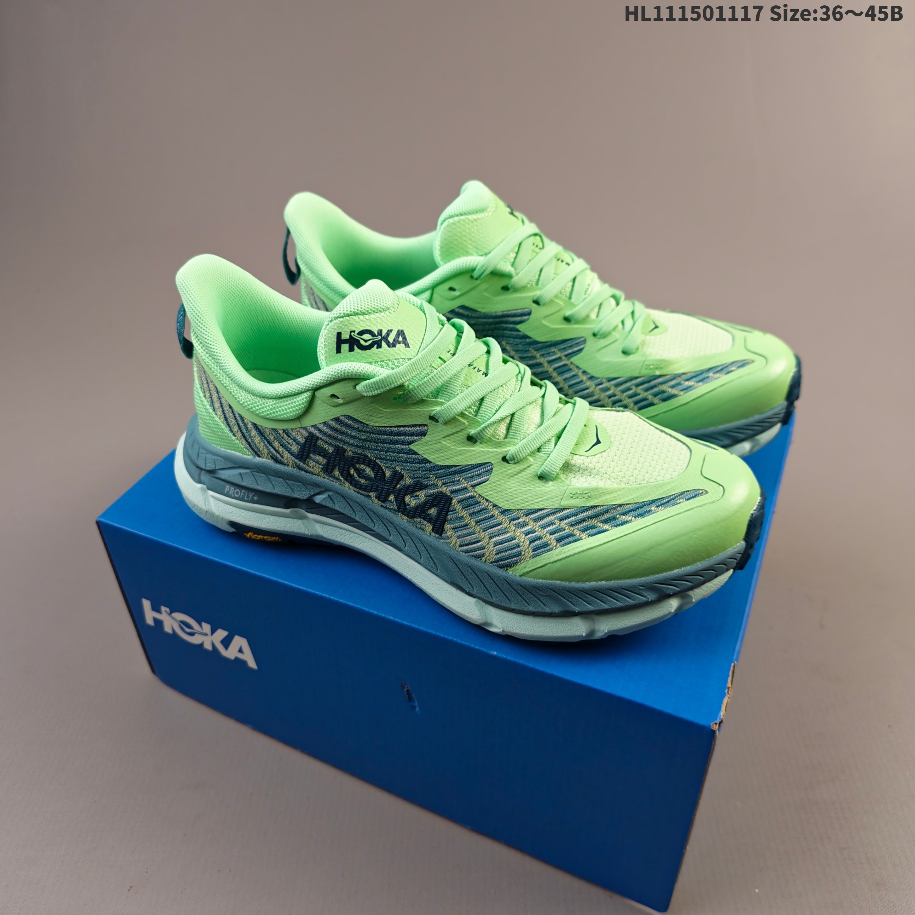 HOKA Mafate Speed 4 Lime Green Teal Dark Blue EU 36-45 Trail Shoe Trail Running Sneakers - Unisex BS-69476