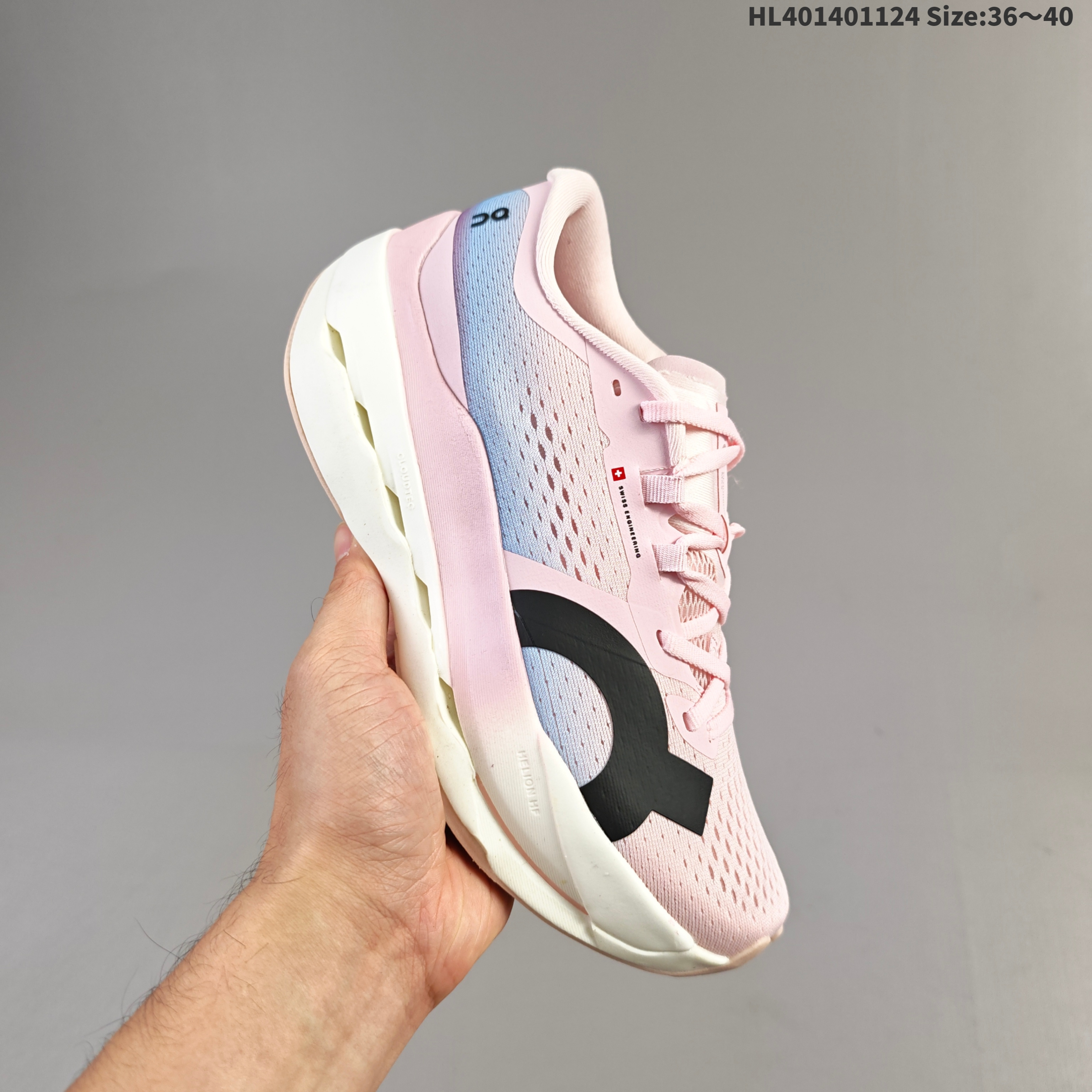 On Cloudboom Max Pink White Yellow Black EU 36-40 Running Shoe Running Sneakers - Unisex BS-69776