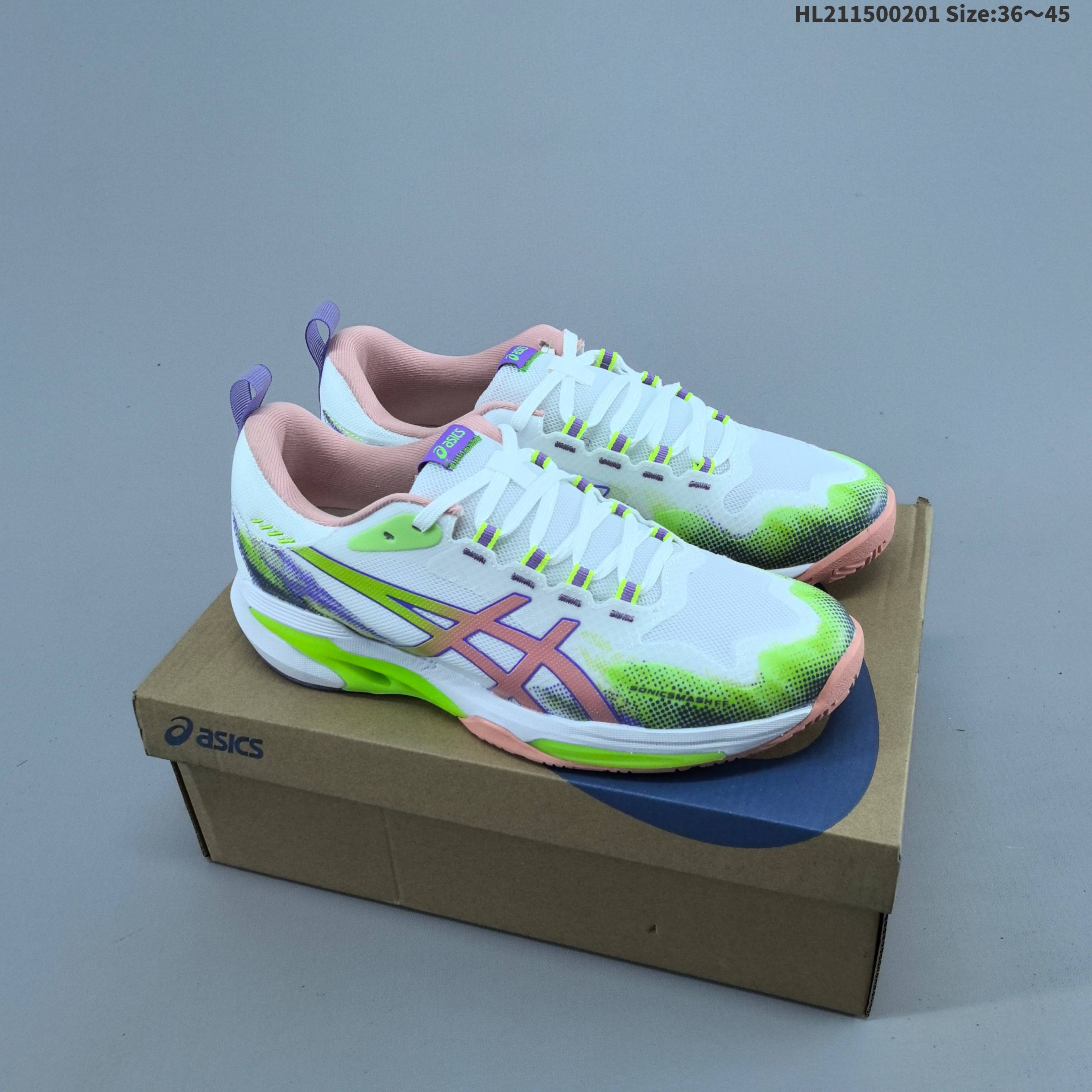 ASICS Court FF Novak Blue Neon Green EU 40 45 Tennis Shoe EU 40-45 Casual Sneakers Men s BS-69024