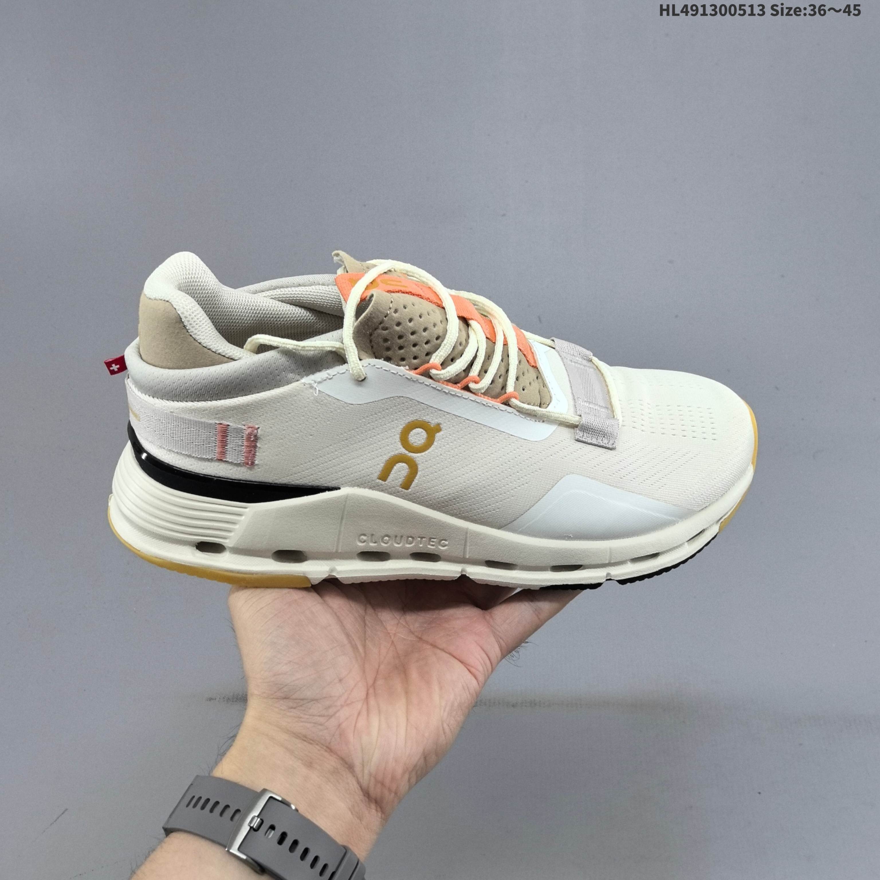 On Cloudnova 2 Ivory Beige Orange Yellow EU 36-45 Running Shoe Running Sneakers Unisex BS-69556