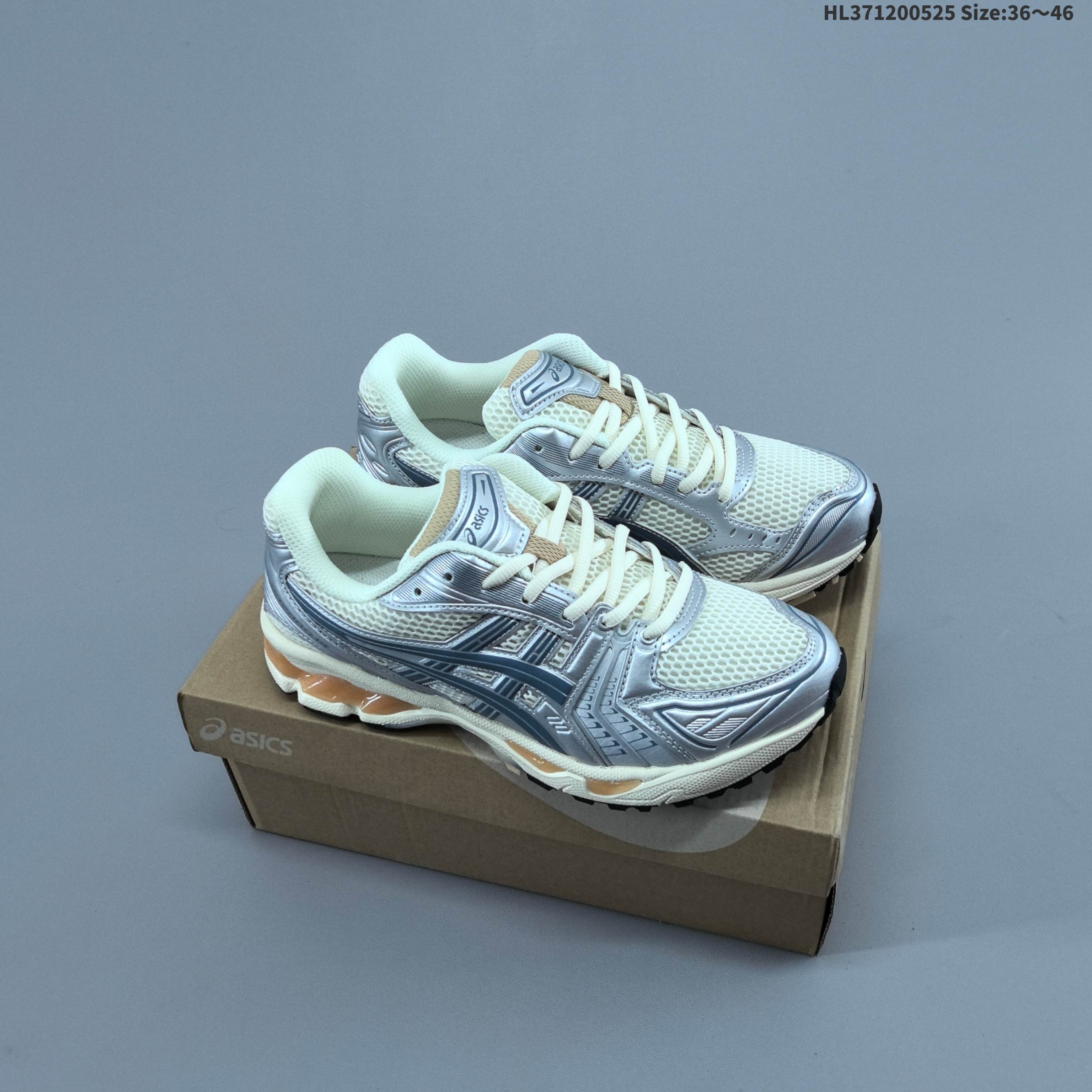 ASICS Gel-Kayano 14 Cream Silver Black EU 36-46 Running Shoe Running Sneakers Unisex BS-68795