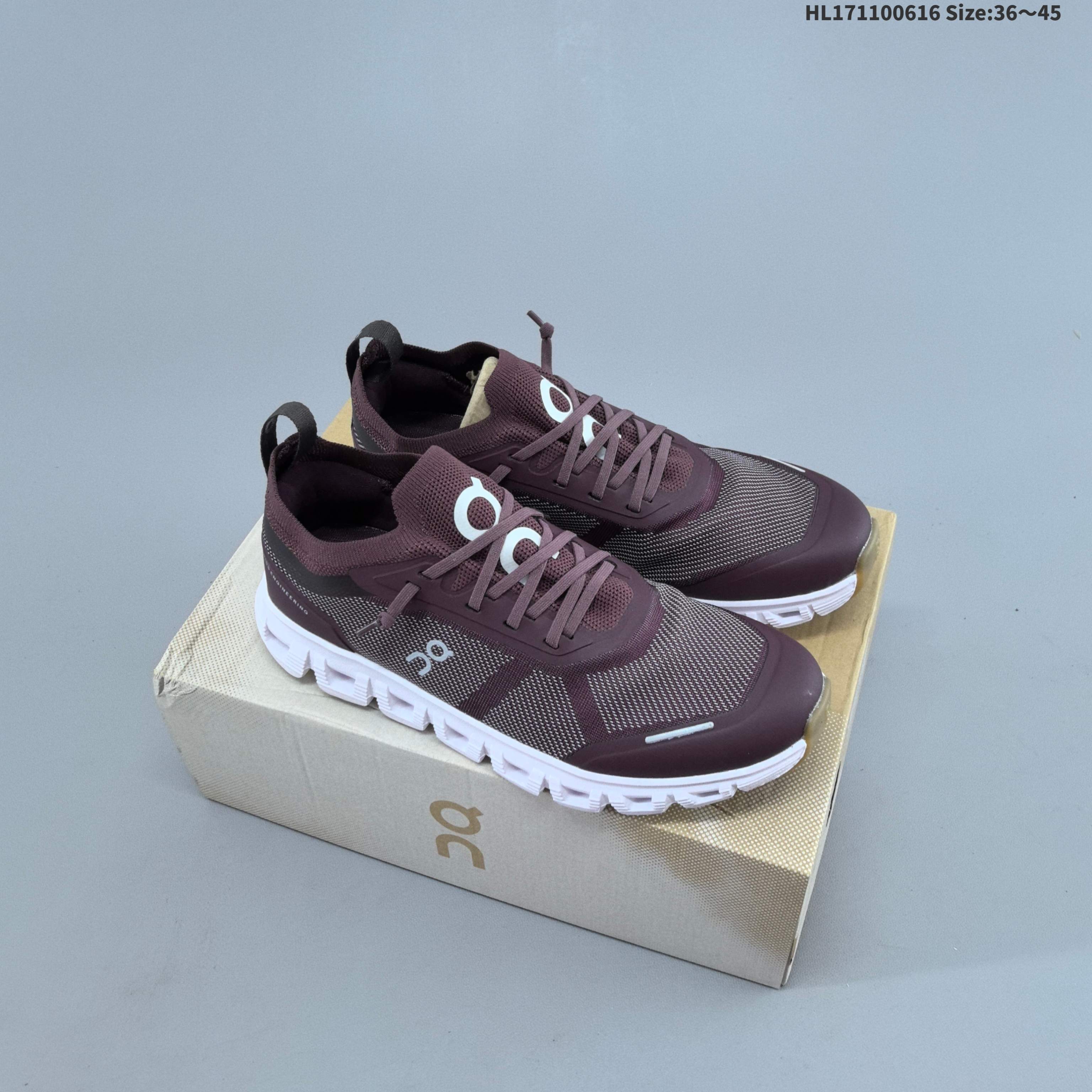 On Running Cloud 6 Versa Maroon White Black Gray EU 36-45 Running Shoe Running Sneakers - Unisex BS-69488
