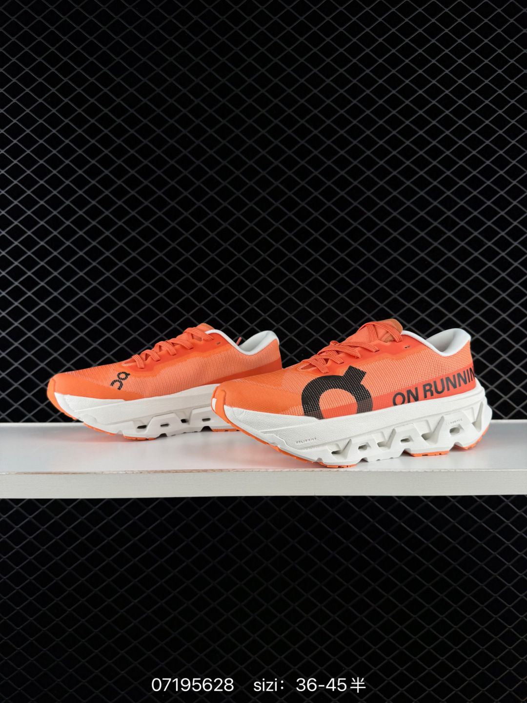 On Cloudmonster 2 Orange White Black EU 36-45 Running Shoe Running Sneakers - Unisex BS-85018