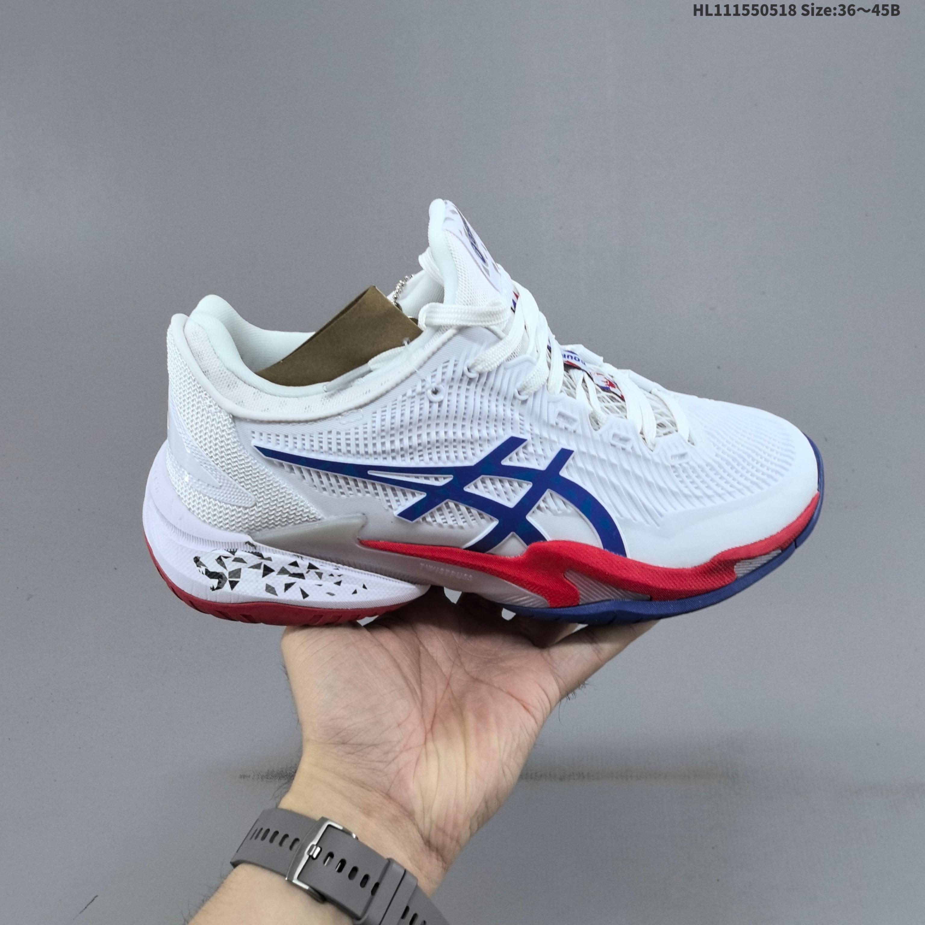ASICS Court FF 3 Novak White Blue Red EU 36-45 Tennis Shoe Casual Sneakers - Unisex BS-68822
