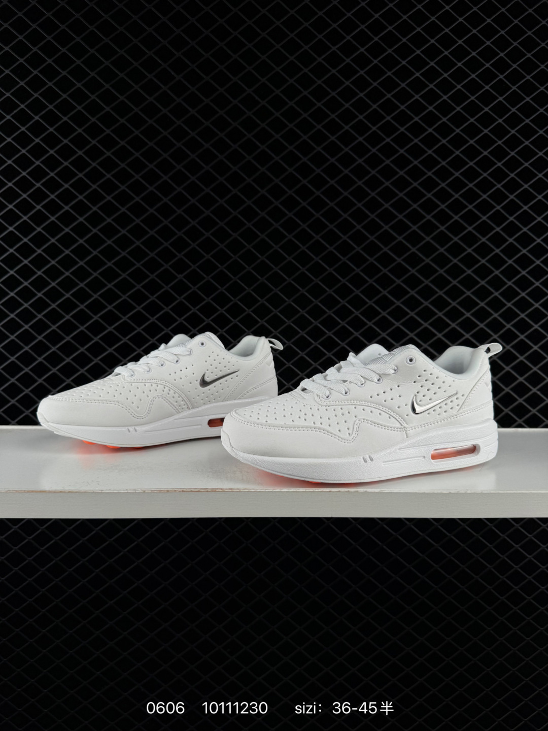 Nike Air Max 1 HQ4308-003 White Metallic Silver Orange EU 36-45 Lifestyle Unisex BS-70941