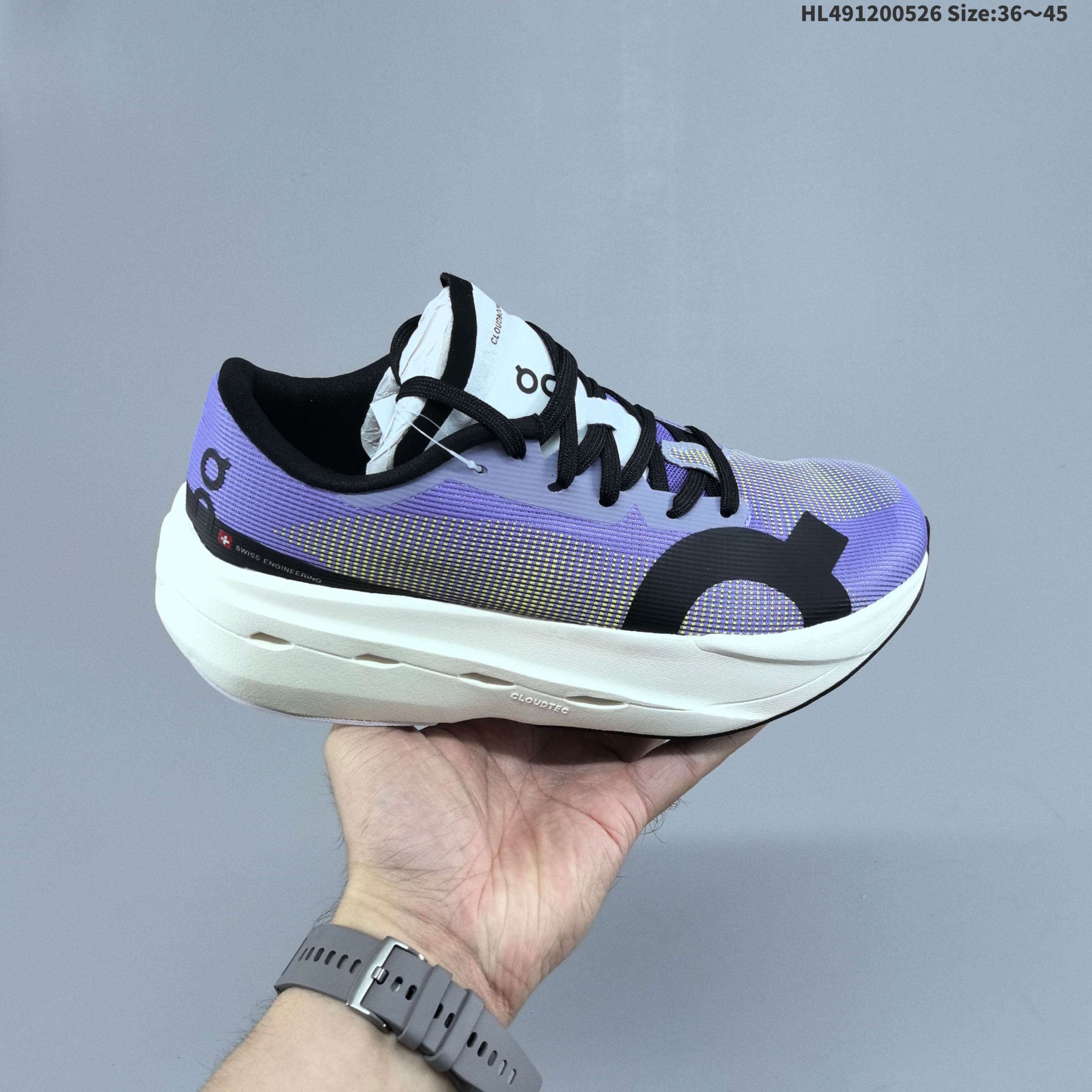 On Cloudboom Volt 3 MF30980462 Purple Black White Neon Yellow EU 36-45 Running Shoe Running Sneakers - Unisex BS-69517