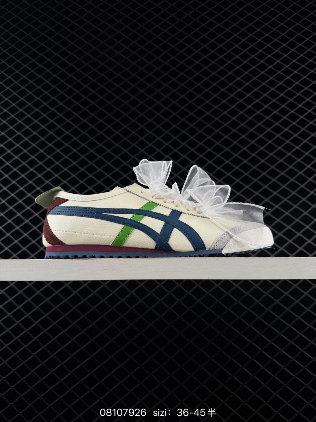 Onitsuka Tiger Mexico 66 Cream Navy Green Burgundy White EU 36-45 Sneaker Casual Sneakers - Unisex BS-81620
