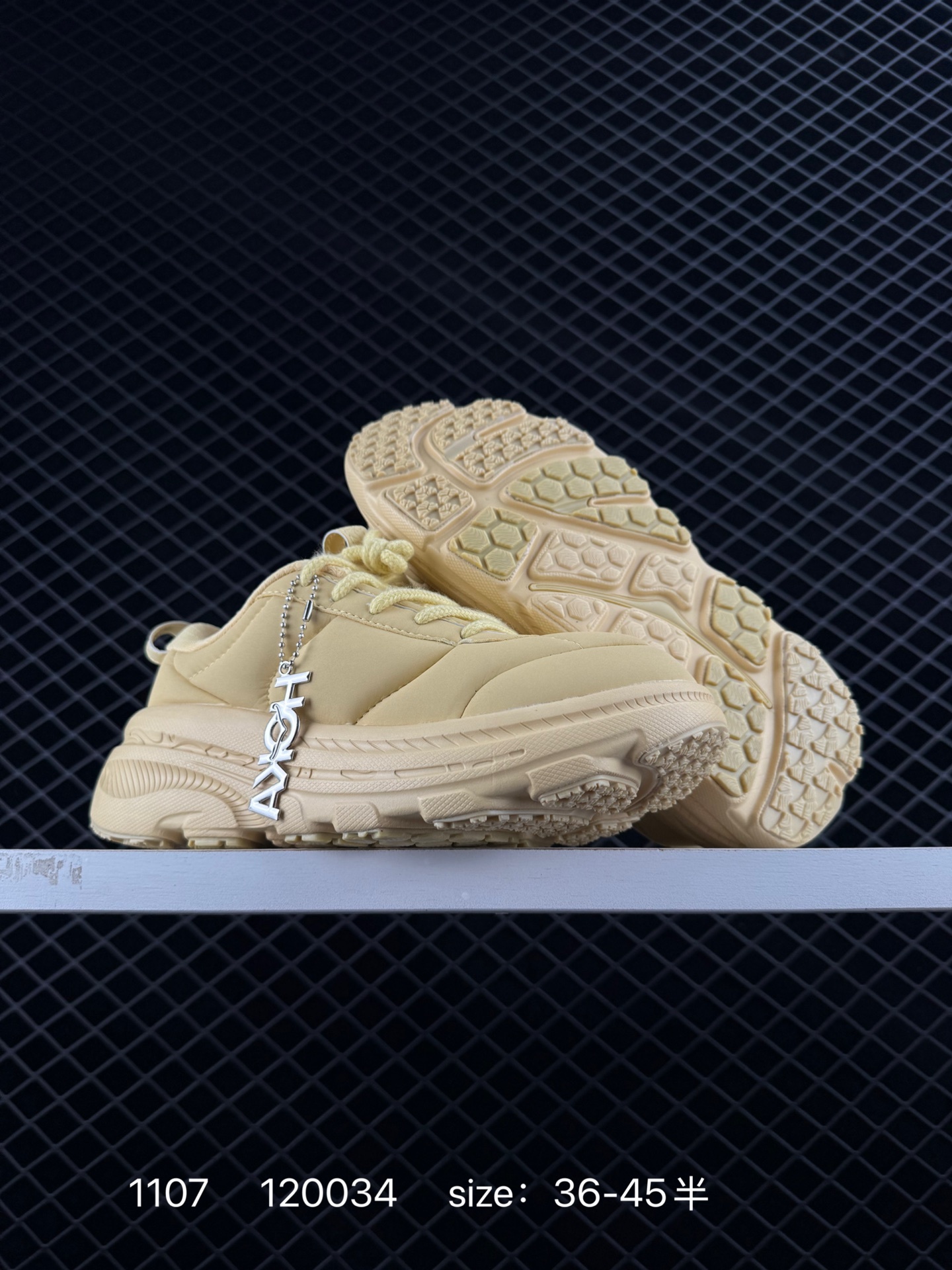 HOKA ONE ONE BONDI B3 LS Beige EU 36-45 Running Shoe Running Sneakers - Unisex BS-86394