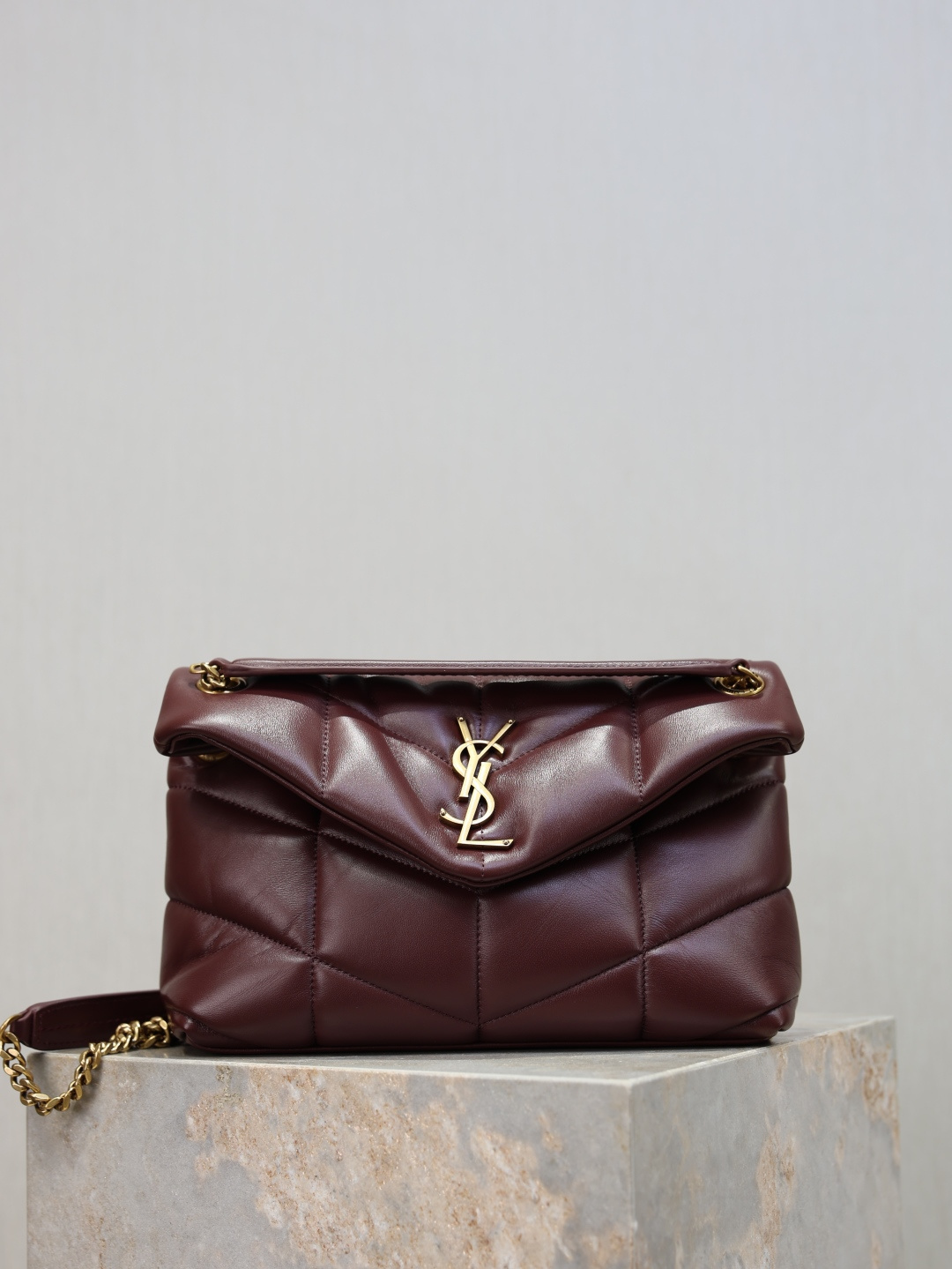 YSL bag Date red sheepskin with gold buckle 29cm — 1:1 Replica For Sale