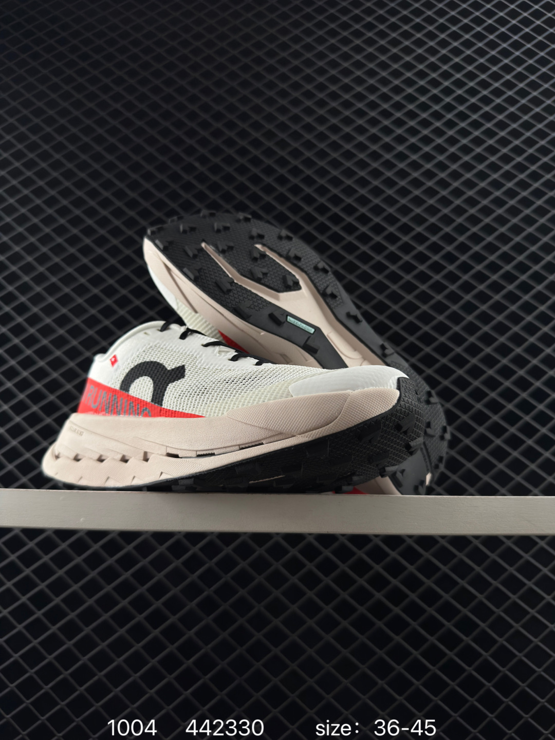On Cloudultra Pro White Beige Red Black EU 36-45 Trail Shoe Trail Running Sneakers - Unisex BS-85486