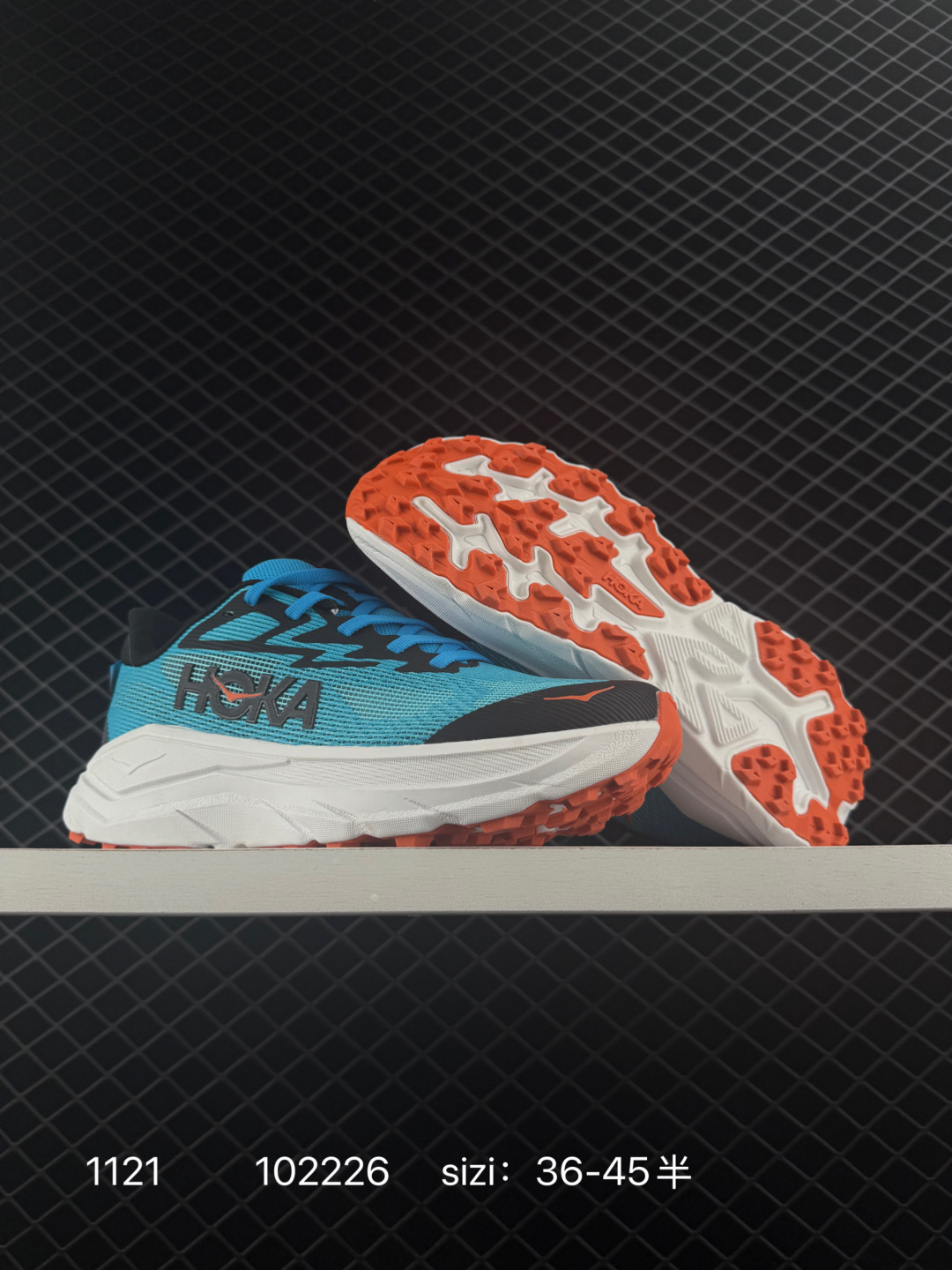 HOKA ONE ONE Challenger 8 Cyan Black White Orange EU 36-45 Trail Shoe Trail Running Sneakers - Unisex BS-86376
