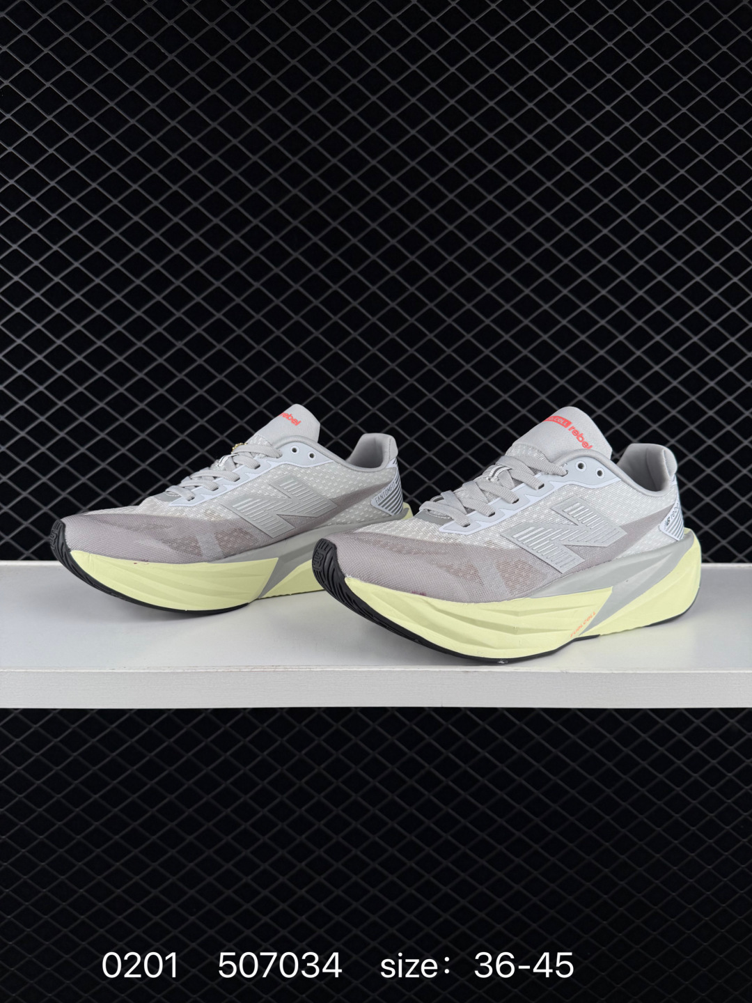 New Balance FuelCell Rebel V5 Grey Pale Yellow White EU 36-45 Running Shoe Unisex BS-82343