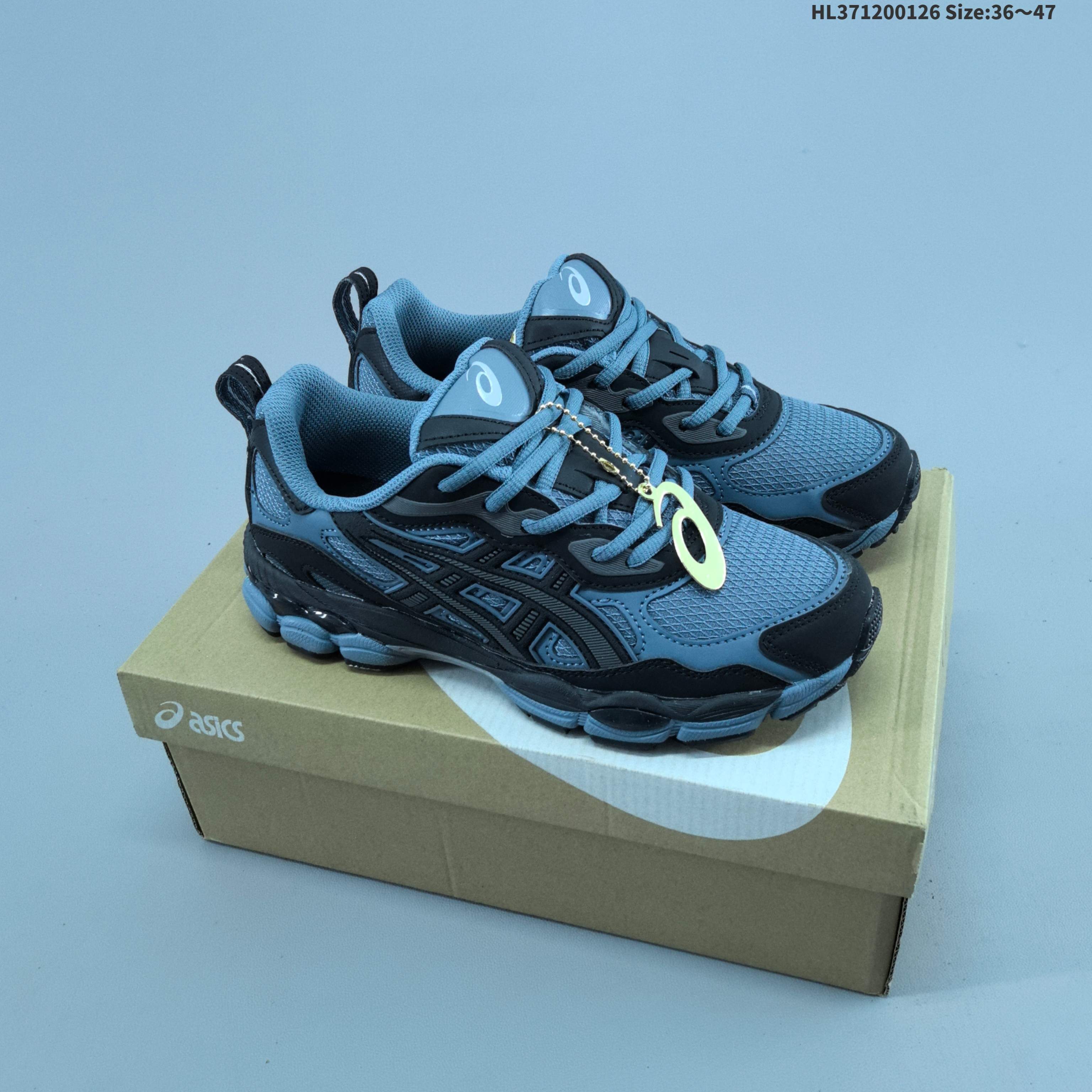 Asics Gel-NYC RGD Grey Blue Black EU 36-47 Running Shoe Running Sneakers Unisex BS-69037