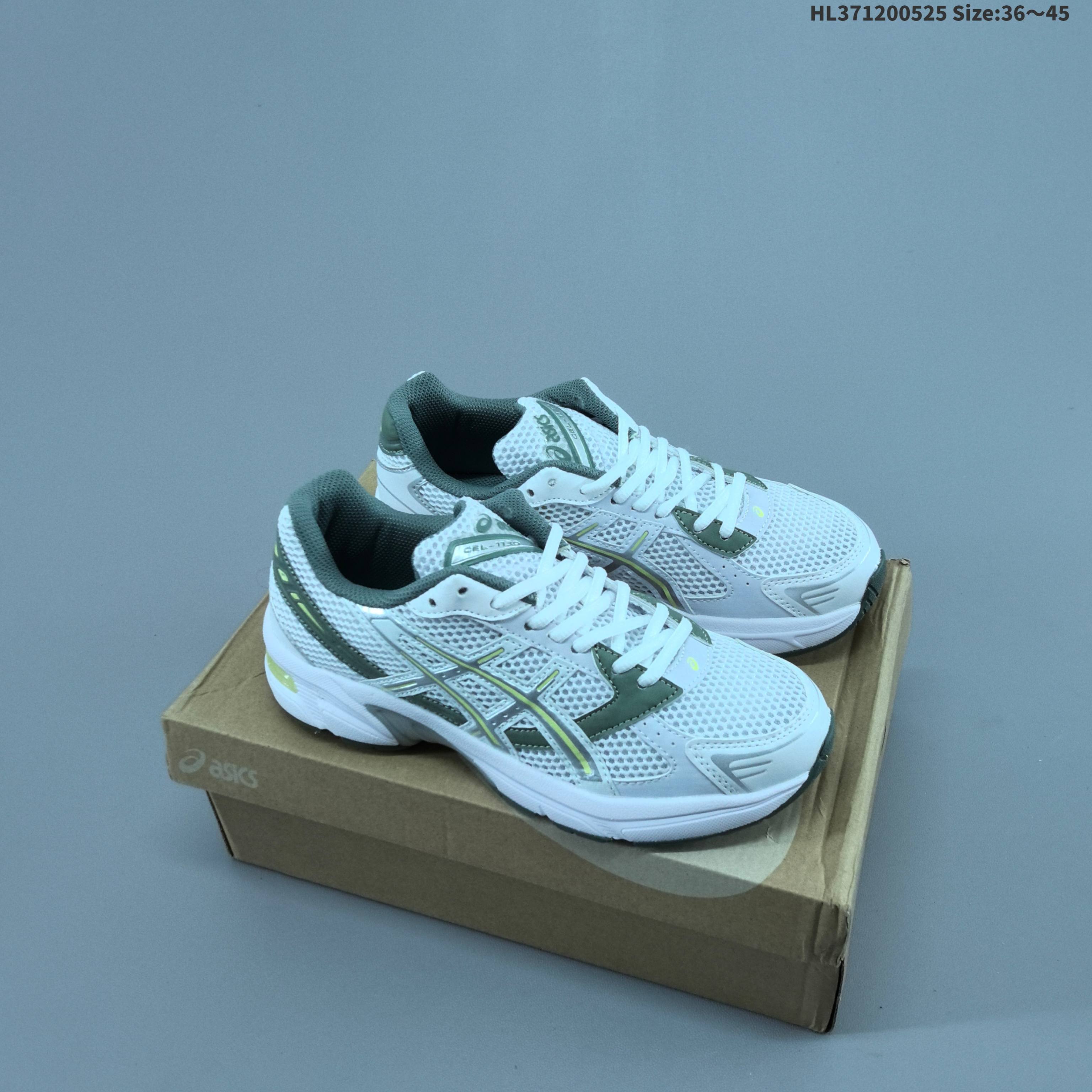 ASICS GEL-1130 White Silver Navy Neon Green EU 36-45 Running Shoe Running Sneakers Unisex BS-68796