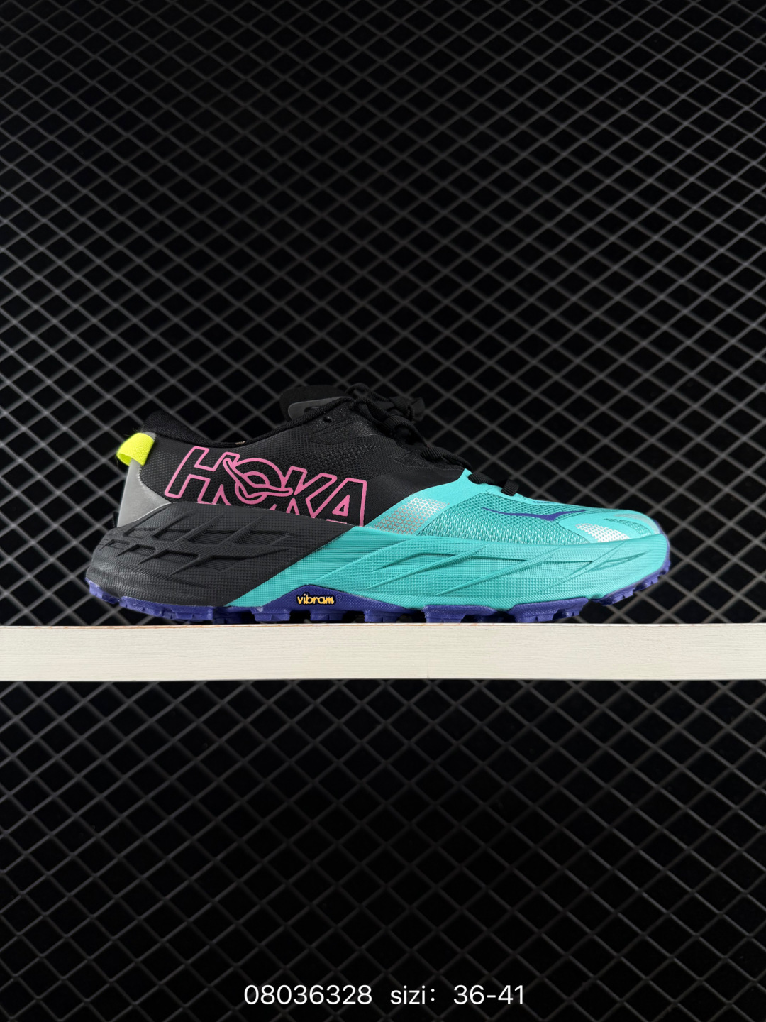 HOKA ONE ONE Speedgoat 5 Black Turquoise Pink Purple Yellow EU 36-41 Trail Shoe Trail Running Sneakers - Unisex BS-86129