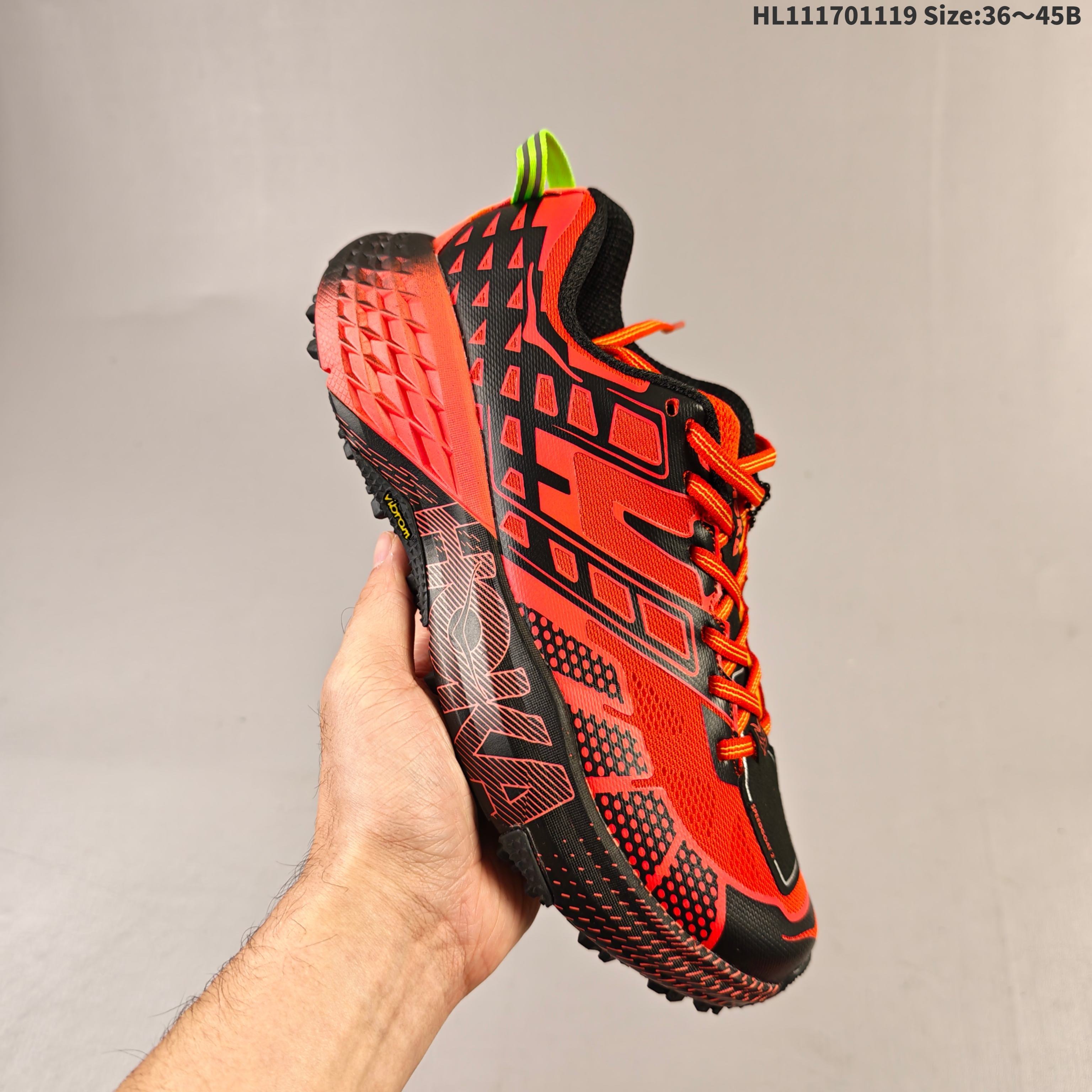 HOKA ONE ONE Speedgoat 2 Orange Black Neon Yellow EU 36-45 Trail Shoe Trail Running Sneakers - Unisex BS-69466