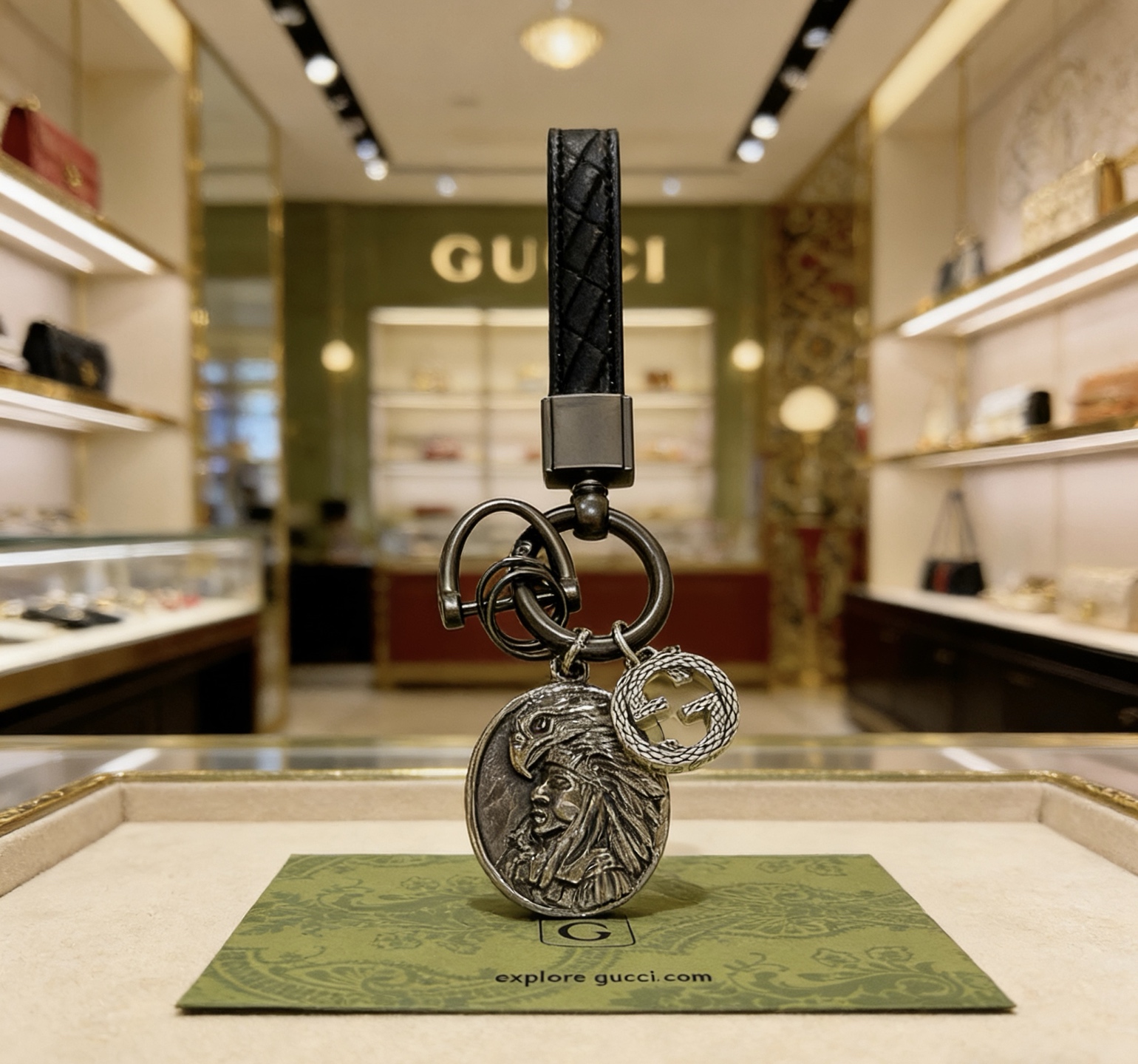 Gucci Jewelry New Release 𝐆𝐮𝐜𝐜𝐢 Keychain New Charm Anger Forest G Keychain — AAA Quality Replica