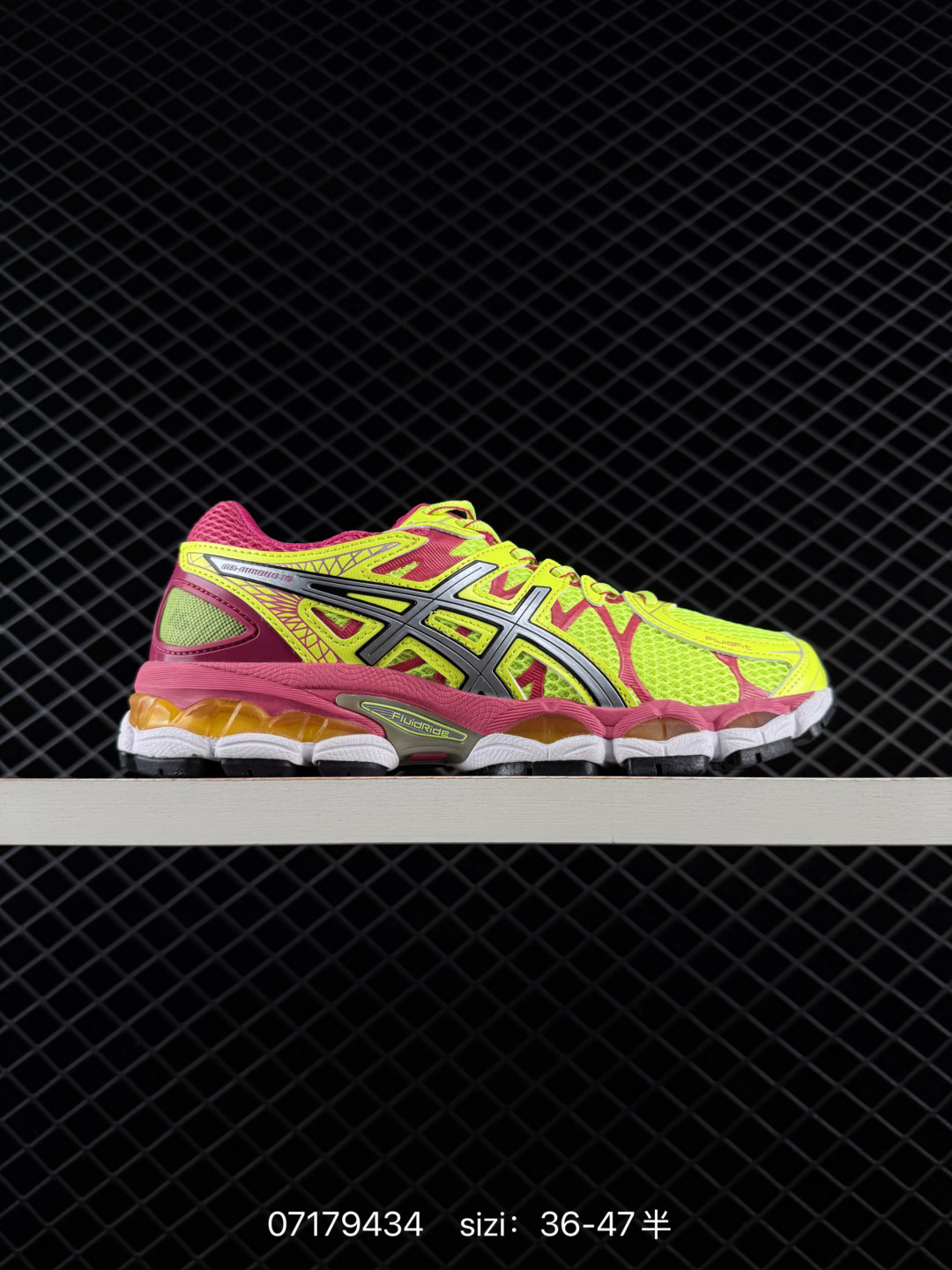 ASICS Gel-Nimbus 16 Neon Yellow Pink Silver White EU 36-47 Running Shoe Running Sneakers - Unisex BS-81730