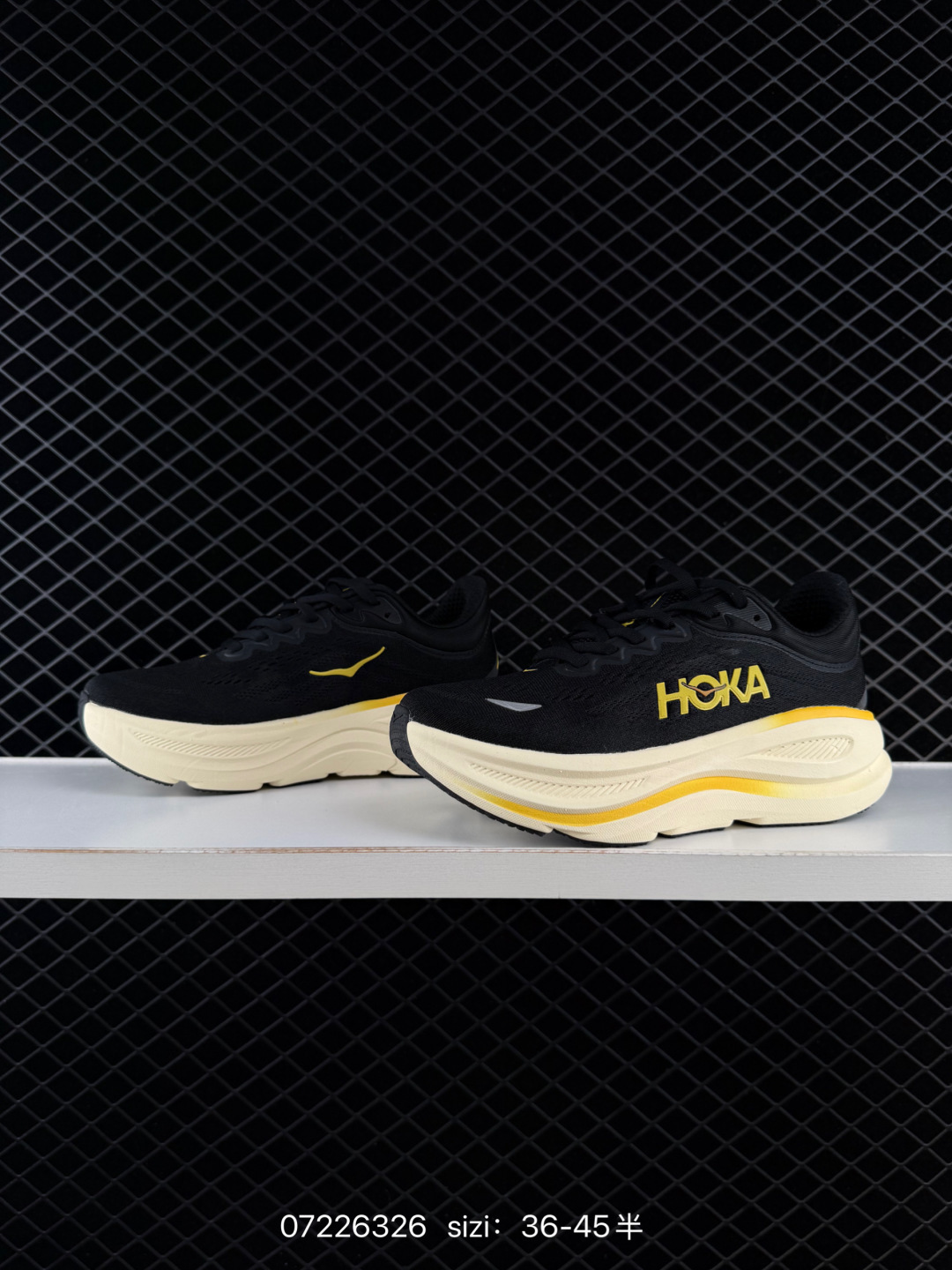 HOKA ONE ONE Clifton 10 Black Cream Yellow EU 36-45 Running Shoe Running Sneakers - Unisex BS-86149