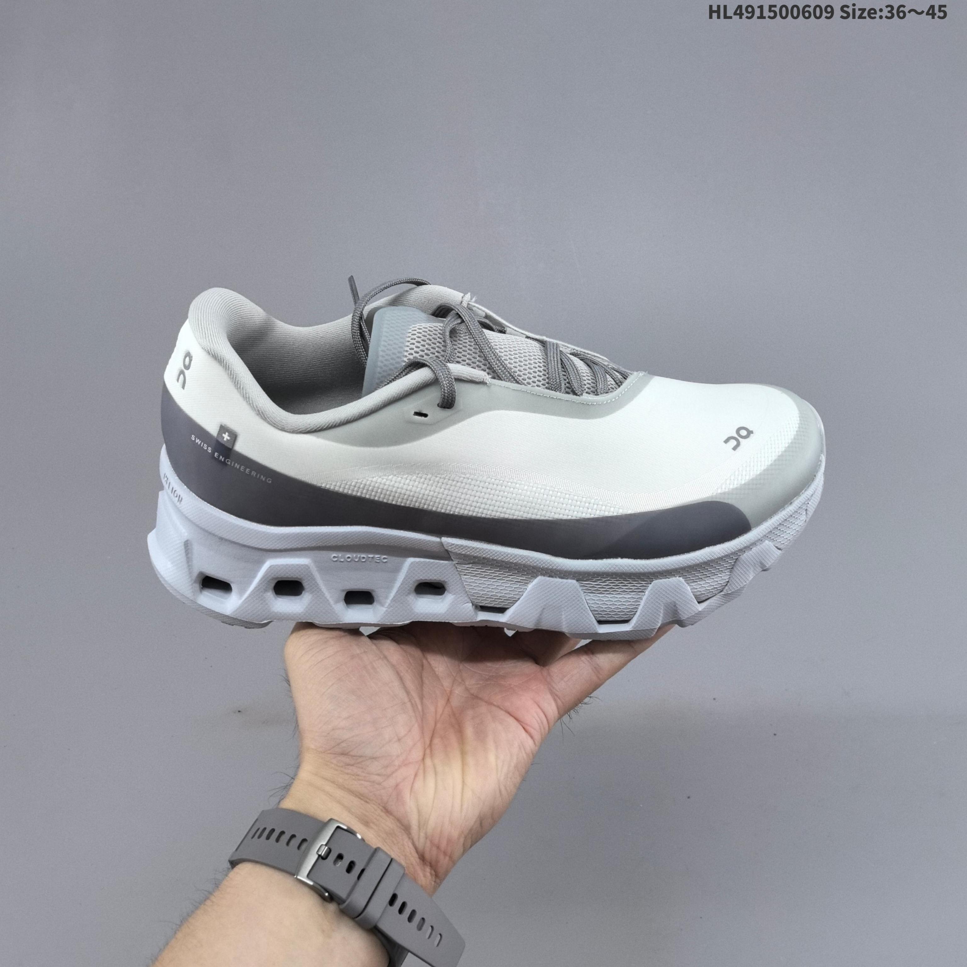 On Cloudmonster 2 White Light Gray Dark Gray EU 36-45 Running Shoe Running Sneakers Unisex BS-69495