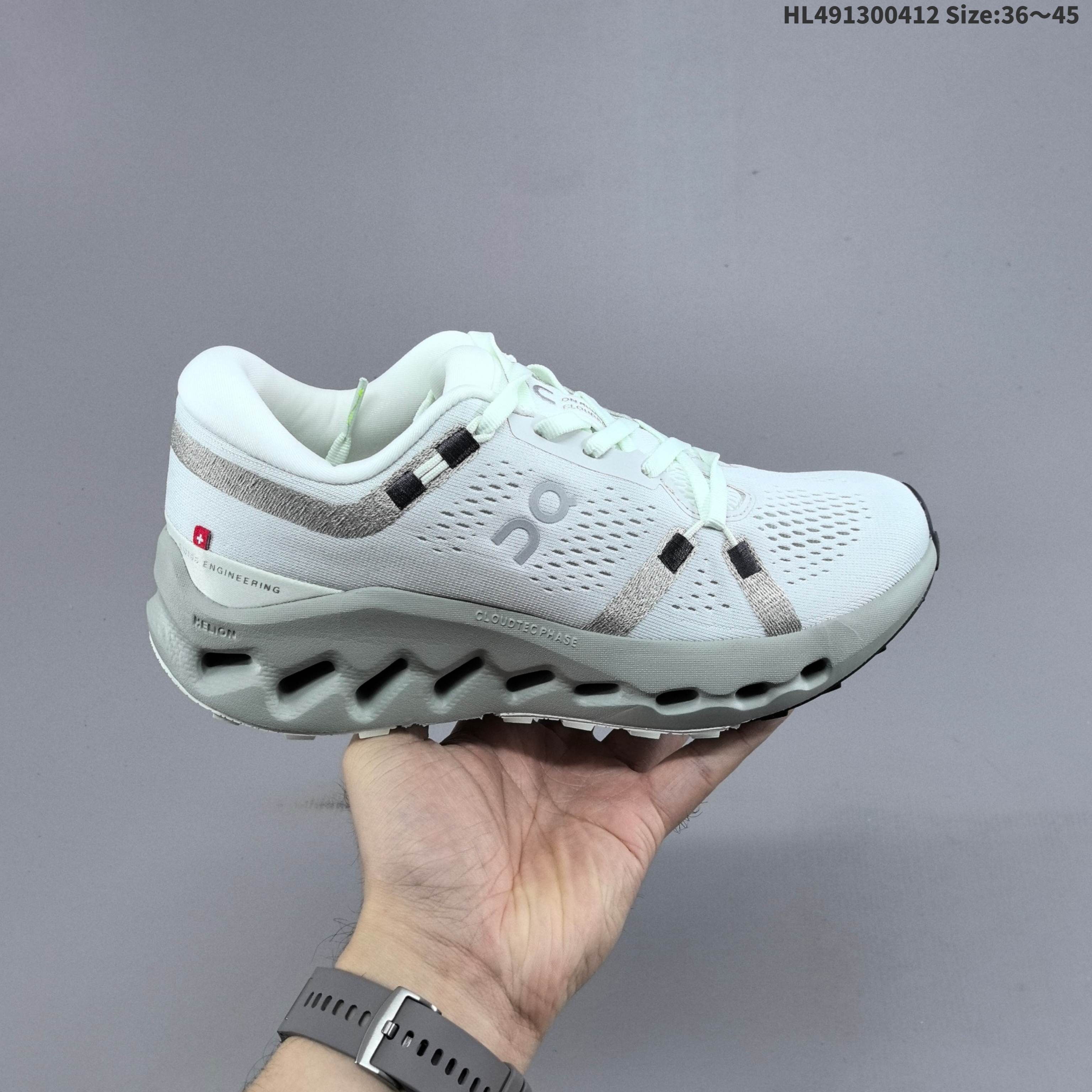 On Cloudsurfer Trail 2 WP Light Grey Blue White EU 36-45 Trail Shoe Trail Running Sneakers - Unisex BS-69618